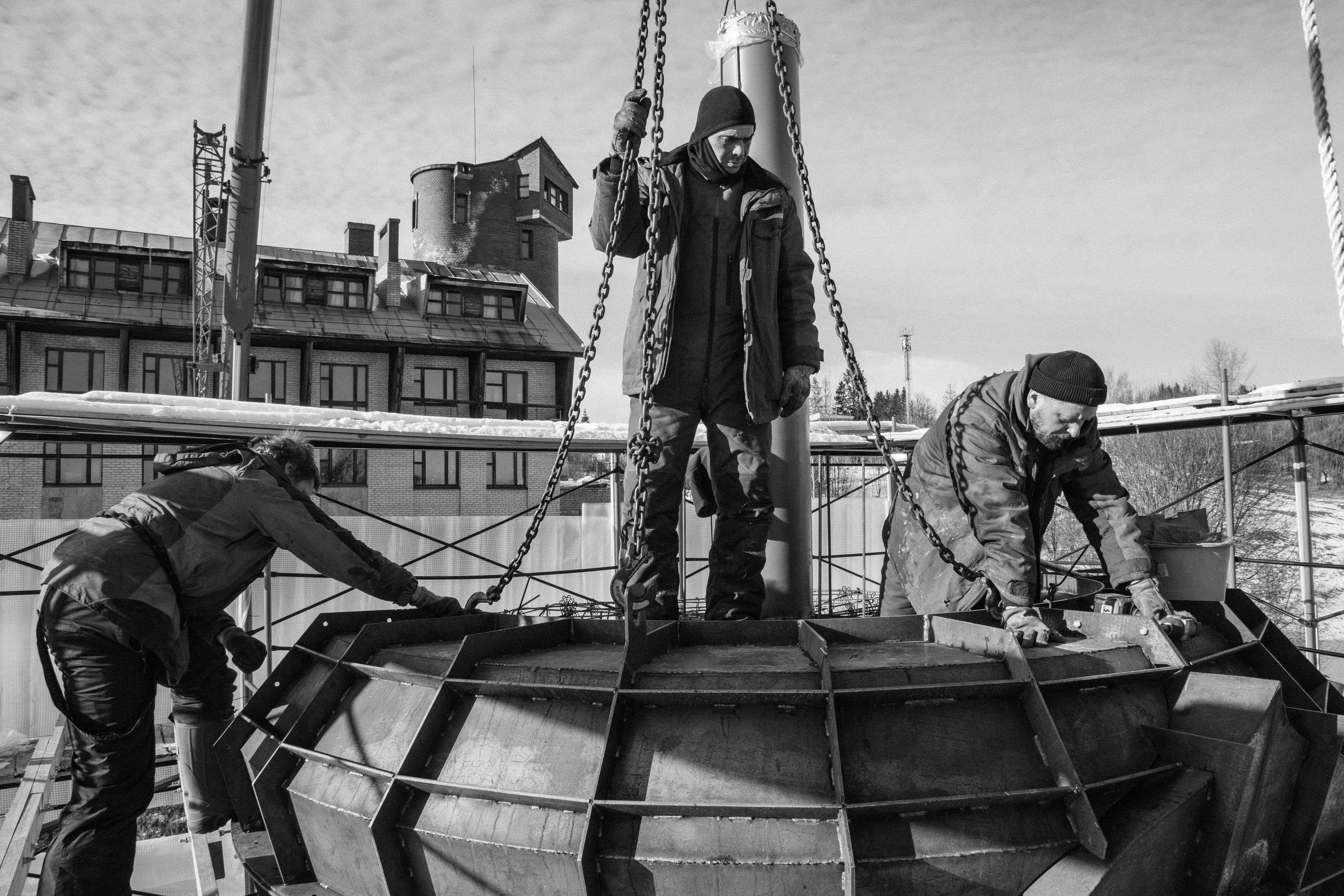 Строительство Ступы в Яхроме. Фотография, как она есть