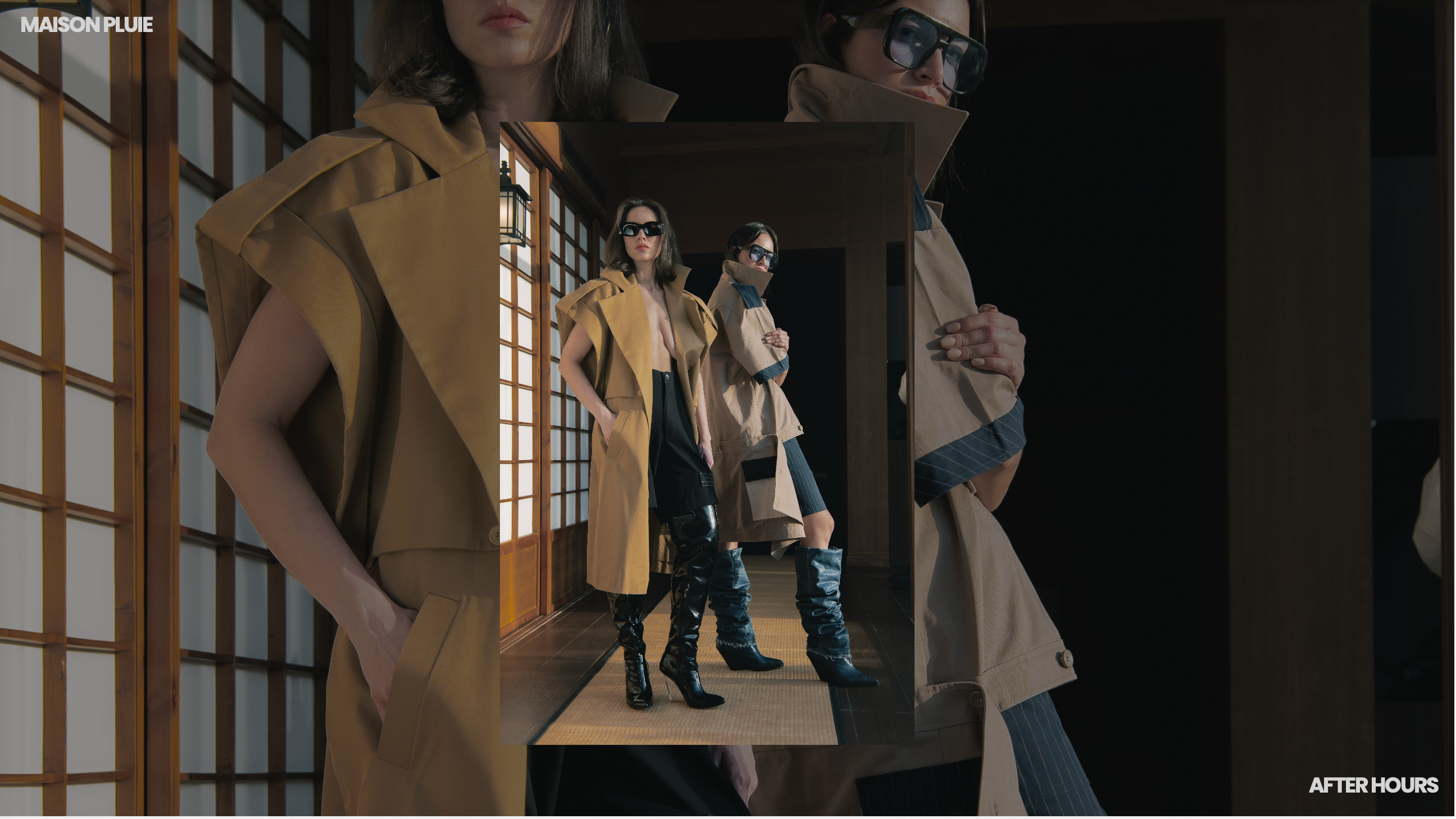 Lookbook layout for Maison Pluie Dubai brand. Elizaveta Filchenko. Fashion-photographer and director