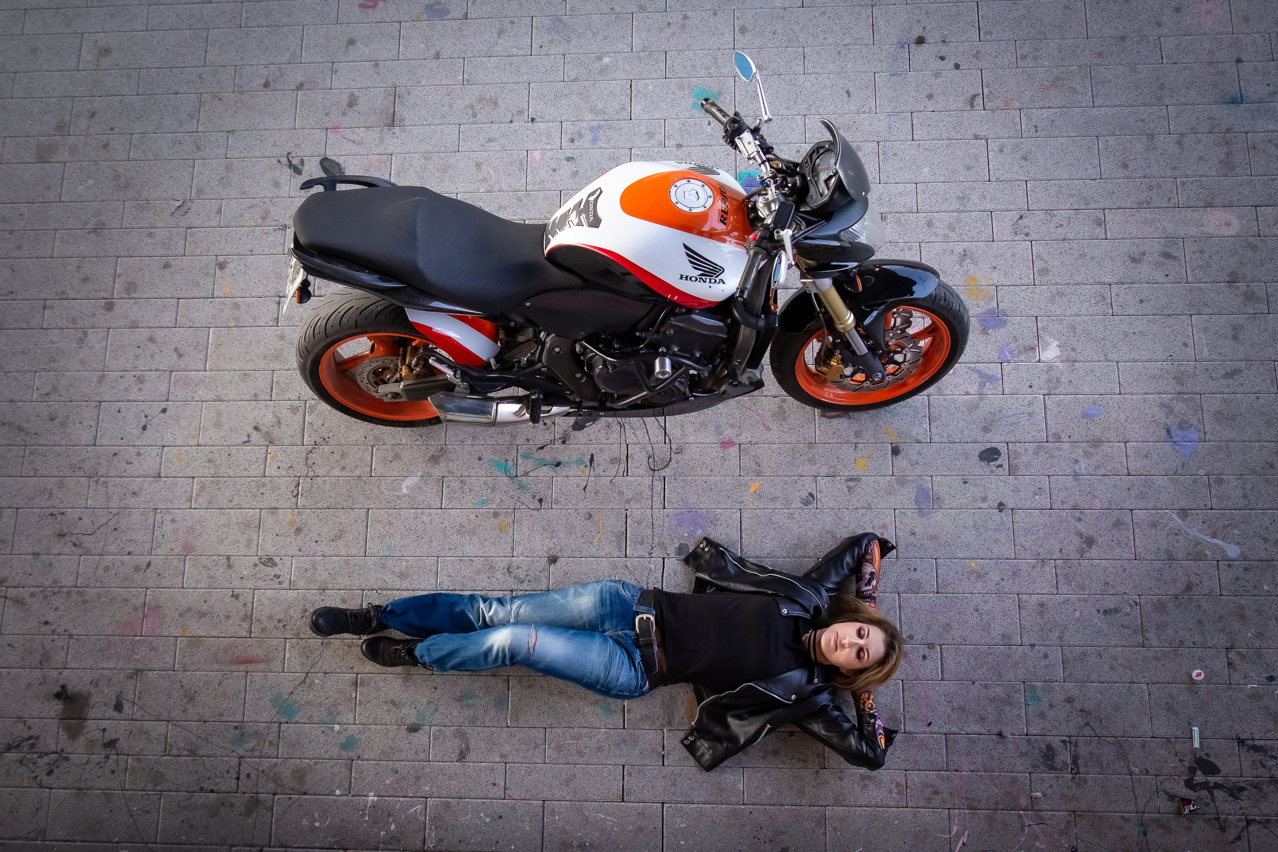 Ирочка, фотосессия с мотоциклом. Репортажный, семейный, свадебный фотограф Санкт-Петербург Ольга Лесюк