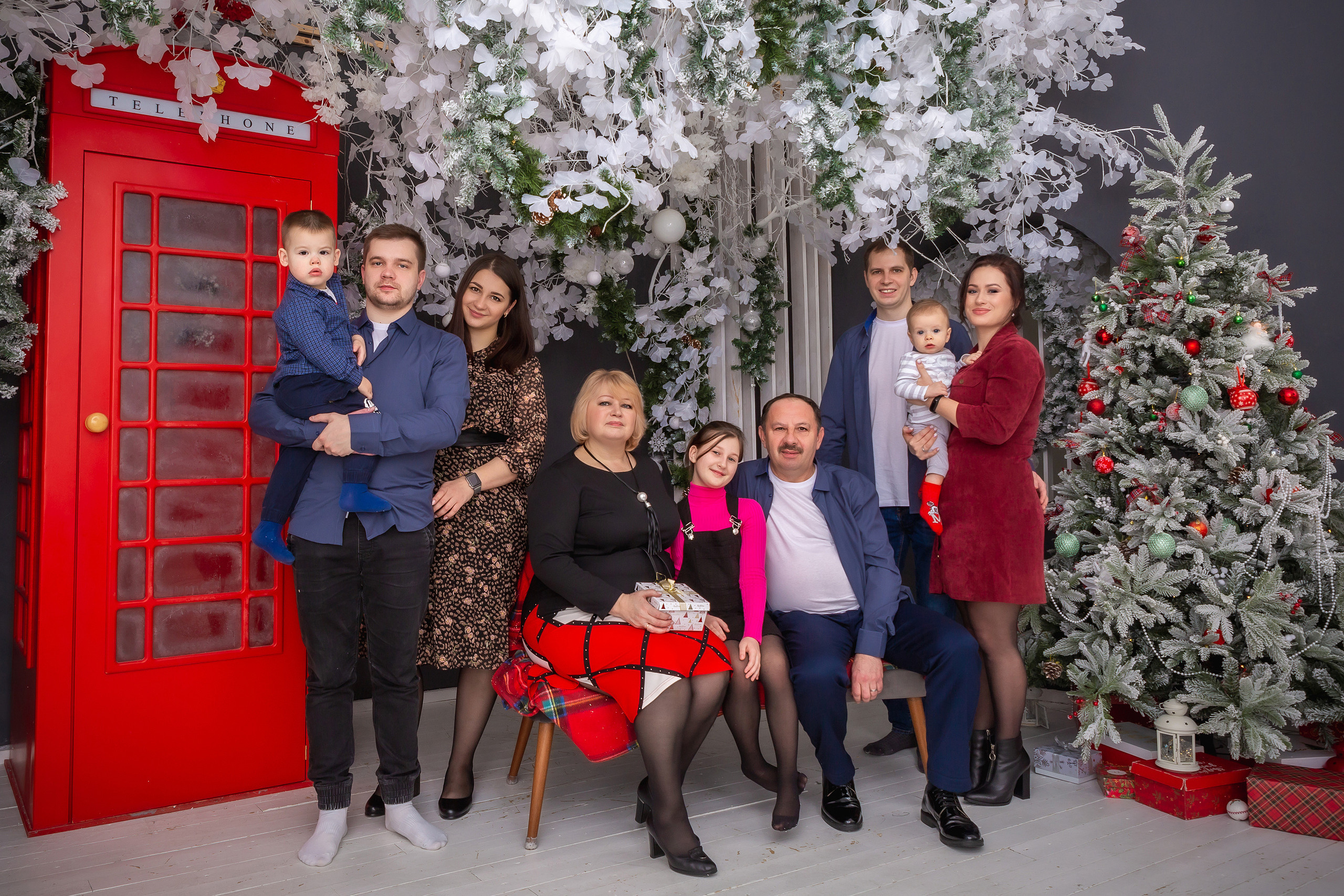 Новогодняя съемка большой семьи. Репортажный, семейный, свадебный фотограф Санкт-Петербург Ольга Лесюк