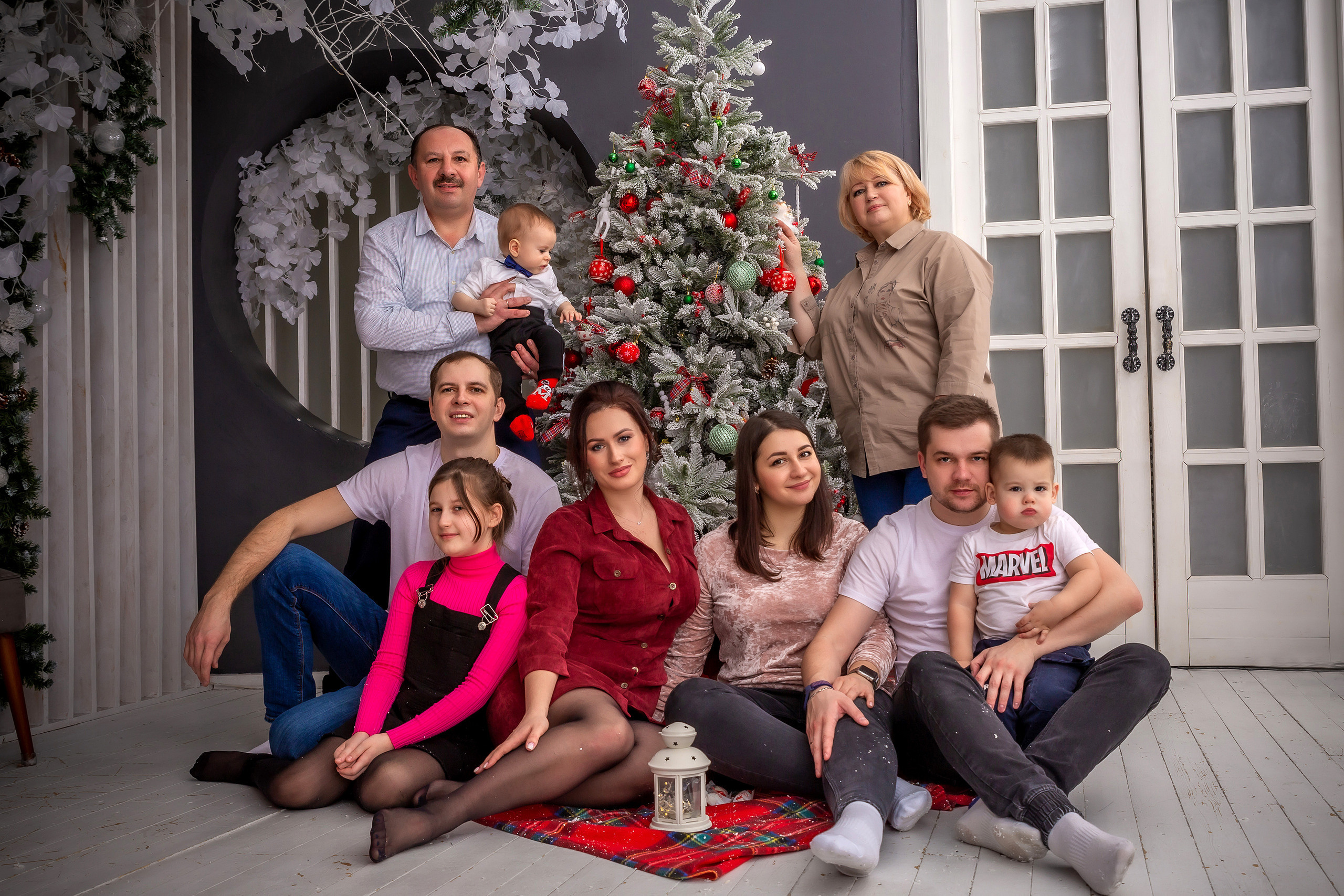 Новогодняя съемка большой семьи. Репортажный, семейный, свадебный фотограф Санкт-Петербург Ольга Лесюк