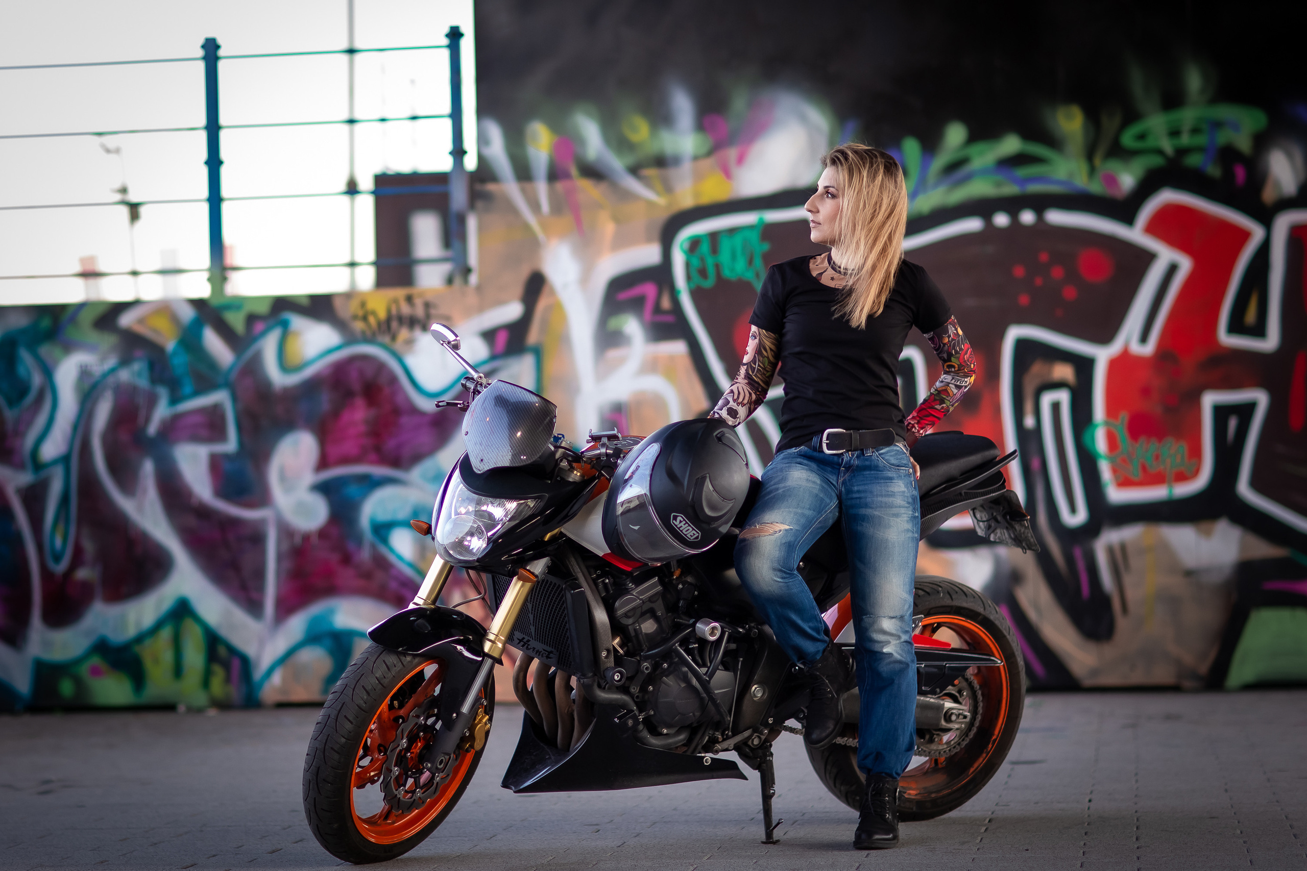 Ирочка, фотосессия с мотоциклом. Репортажный, семейный, свадебный фотограф Санкт-Петербург Ольга Лесюк
