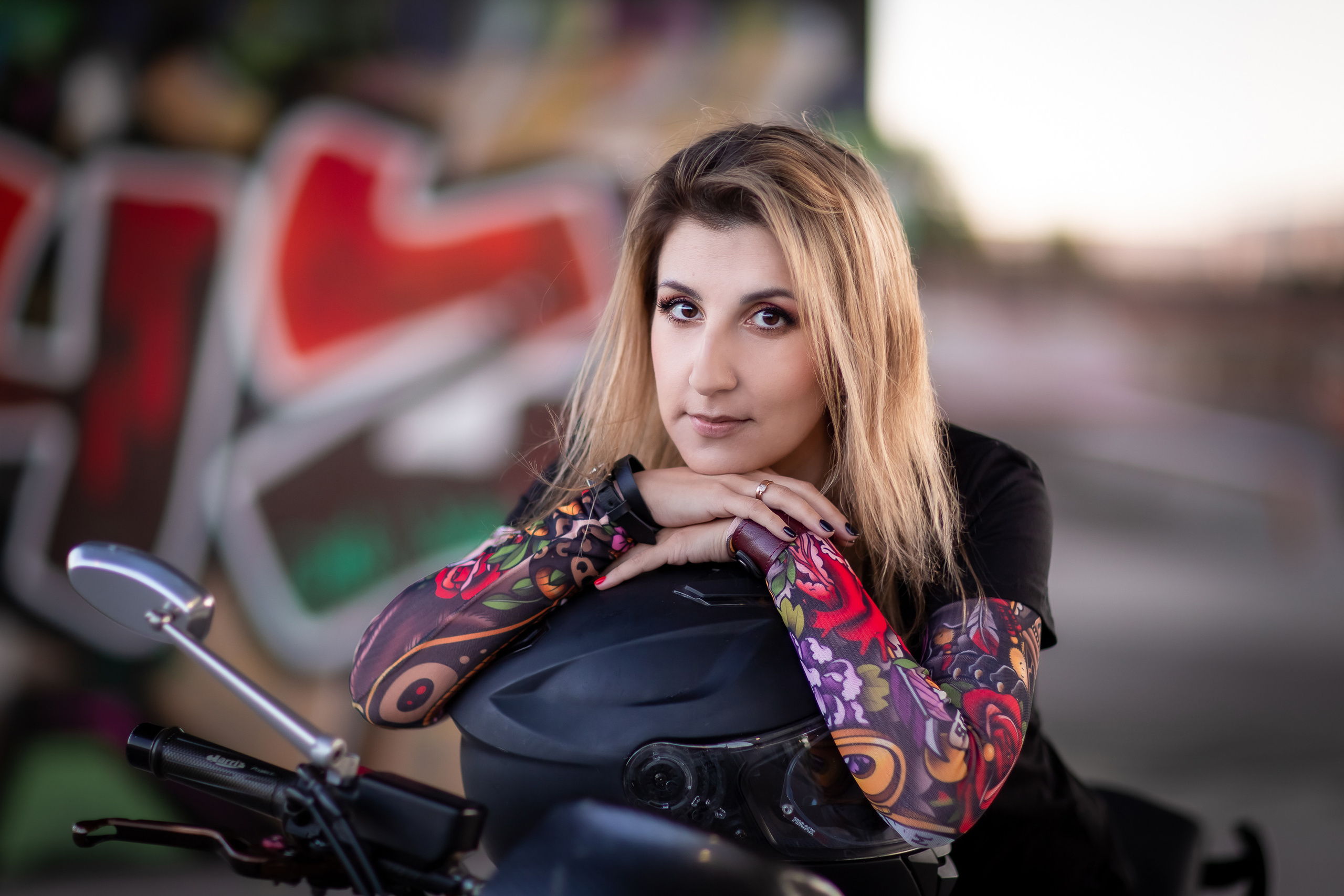 Ирочка, фотосессия с мотоциклом. Репортажный, семейный, свадебный фотограф Санкт-Петербург Ольга Лесюк