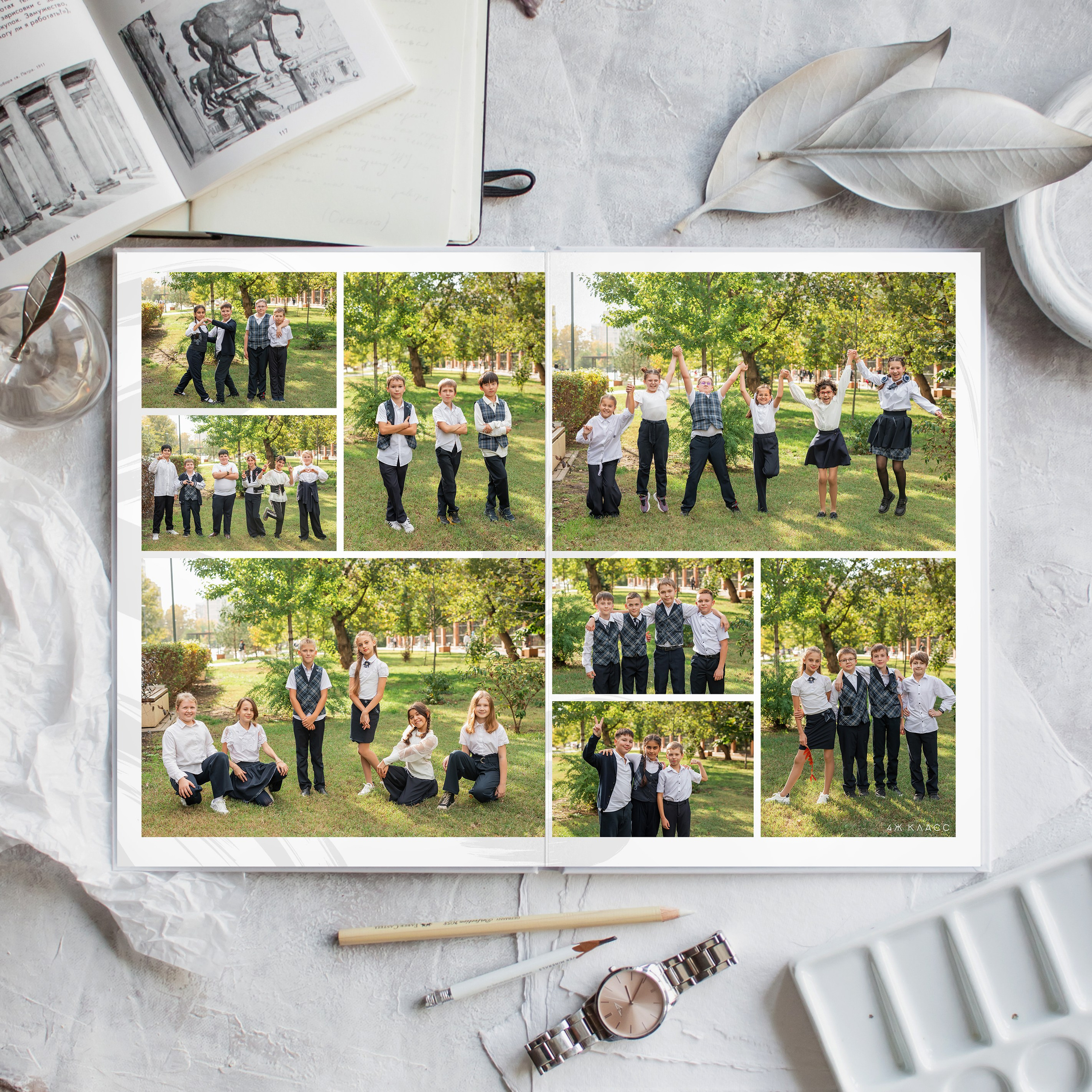 Альбом 4-9 класса (4 разворота). ФОТОГРАФ ВЫПУСКНЫХ АЛЬБОМОВ в Краснодаре Ворчик Татьяна