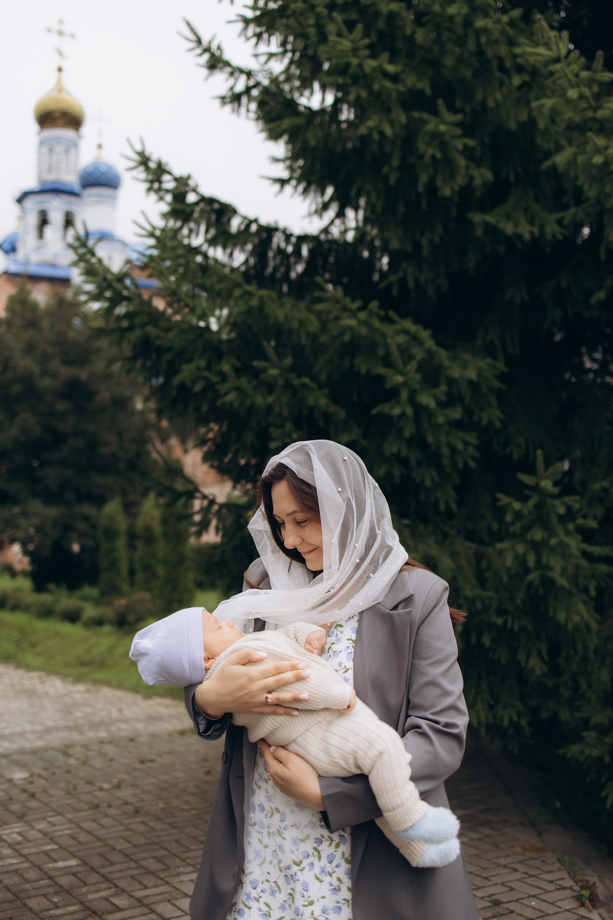 Таинство Крещения Степана в храме Воскресения Христова, с. Трубино (Калужская обл.). Надежда Стар семейный и церковный фотограф в Жукове и Калужской области