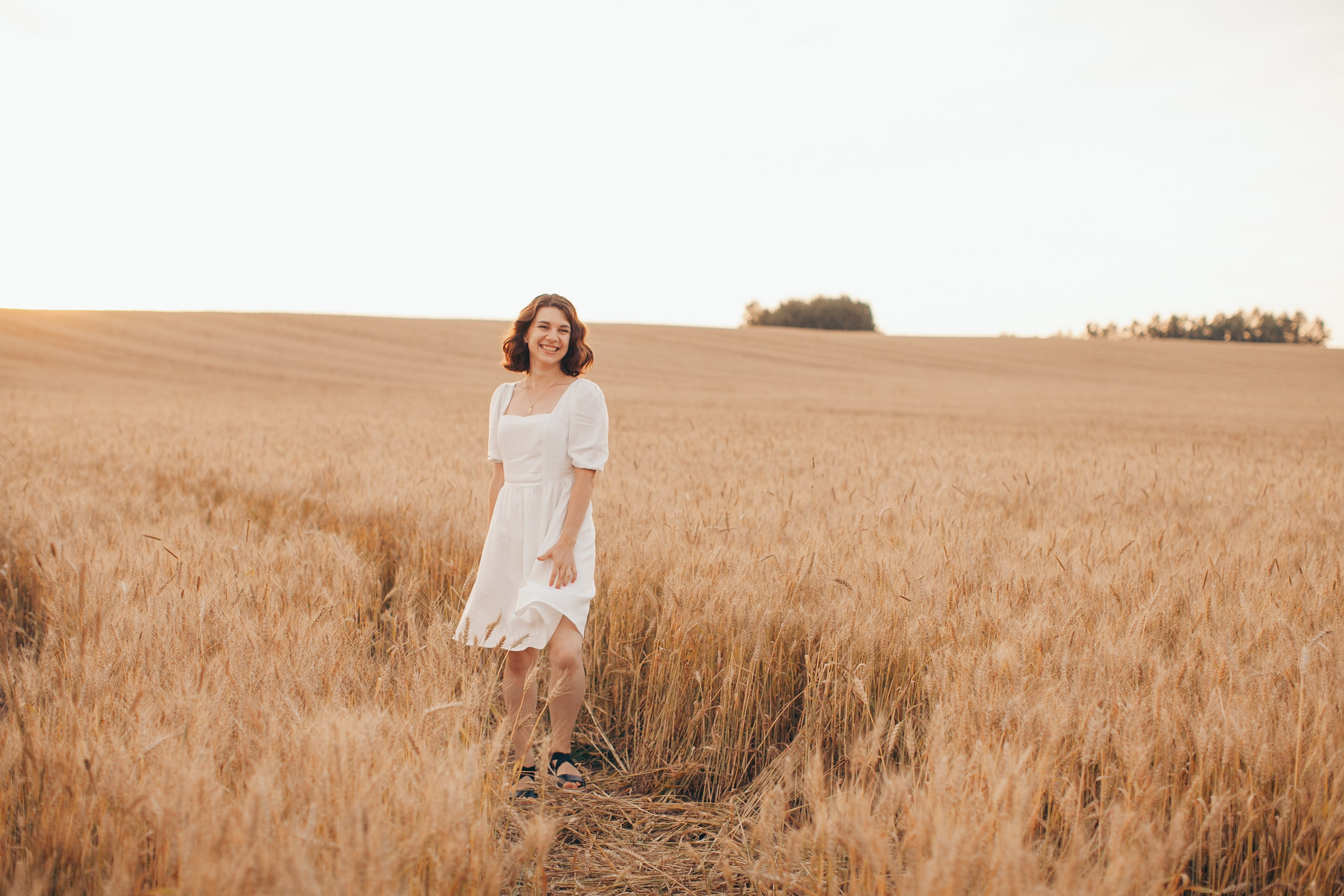 Семейная фотосессия в поле на закате. Фотограф Ольга Ефремова