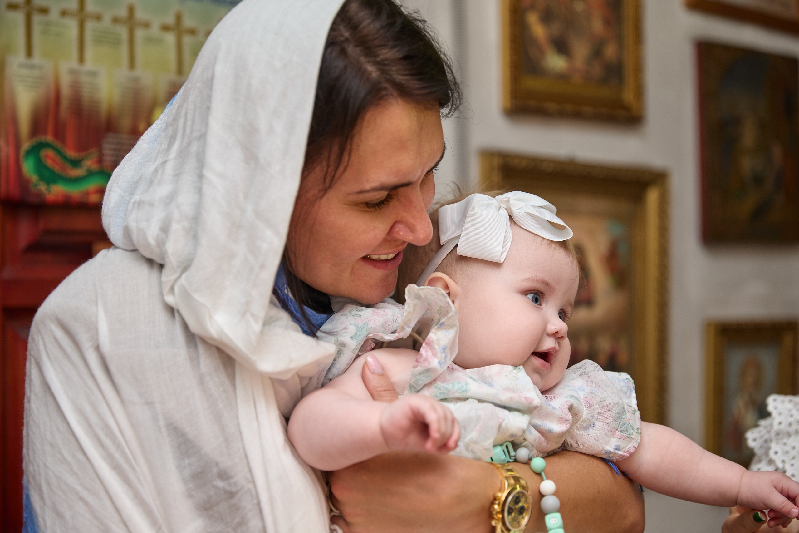 Съемка крещения в Щомыслице