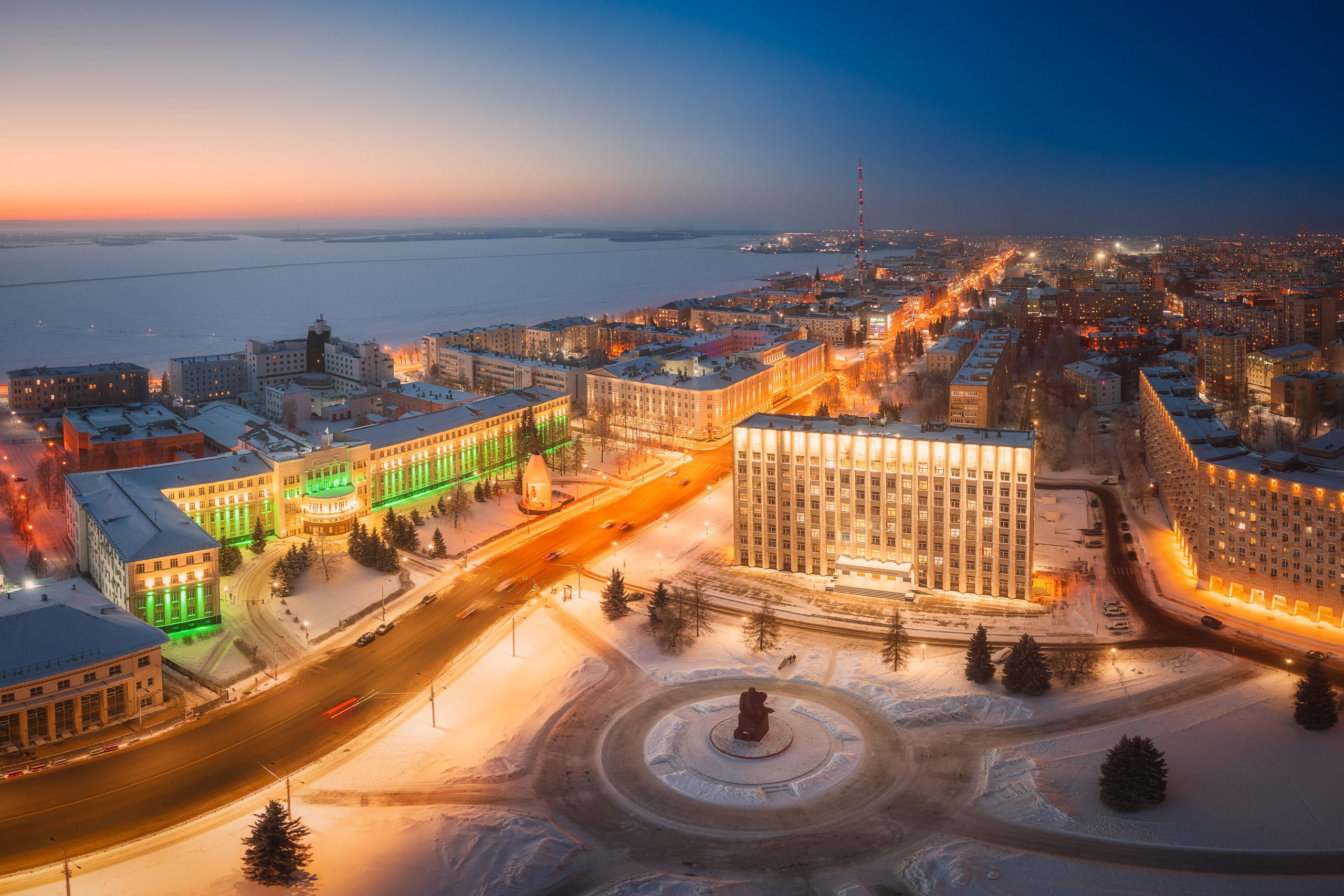 Город. Аэросъемка в Архангельске, Александр Ермолин