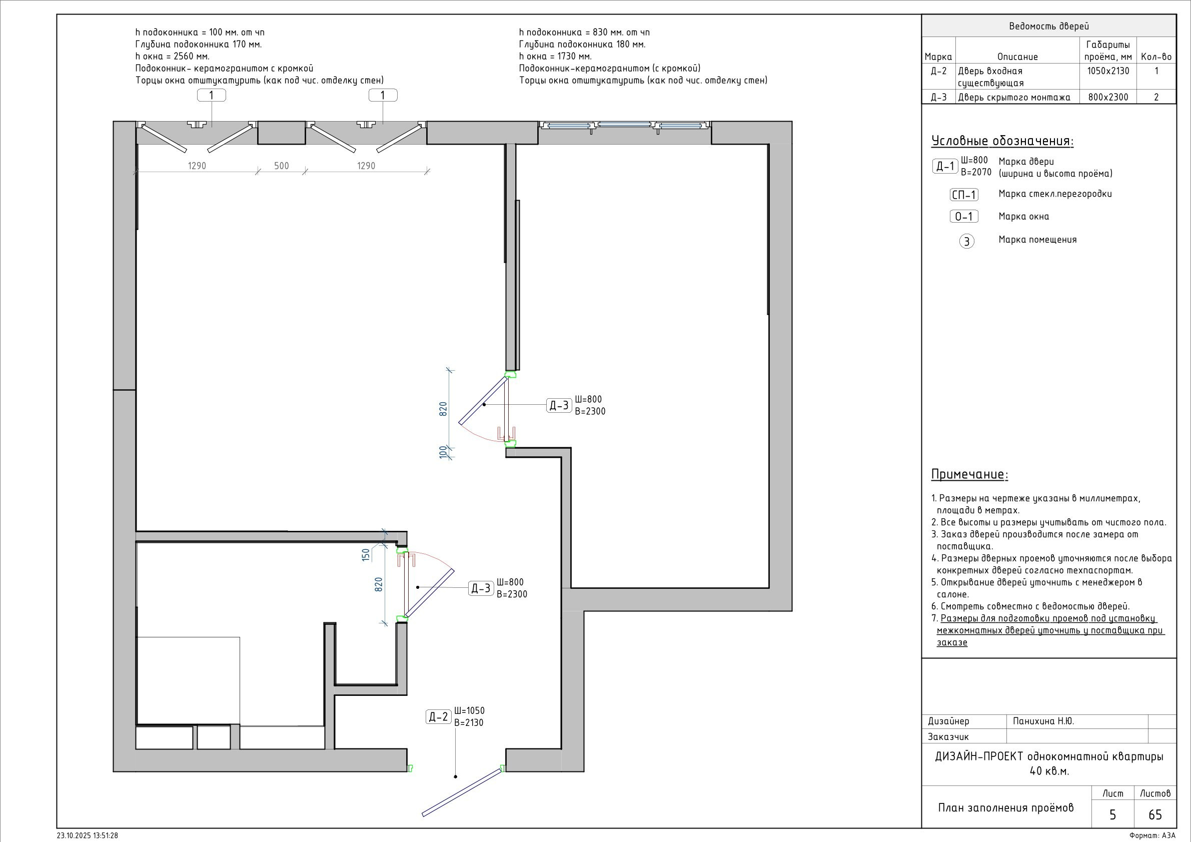 Пример проекта. Дизайнер для Ваших уникальных интерьеров Панихина Наталья
