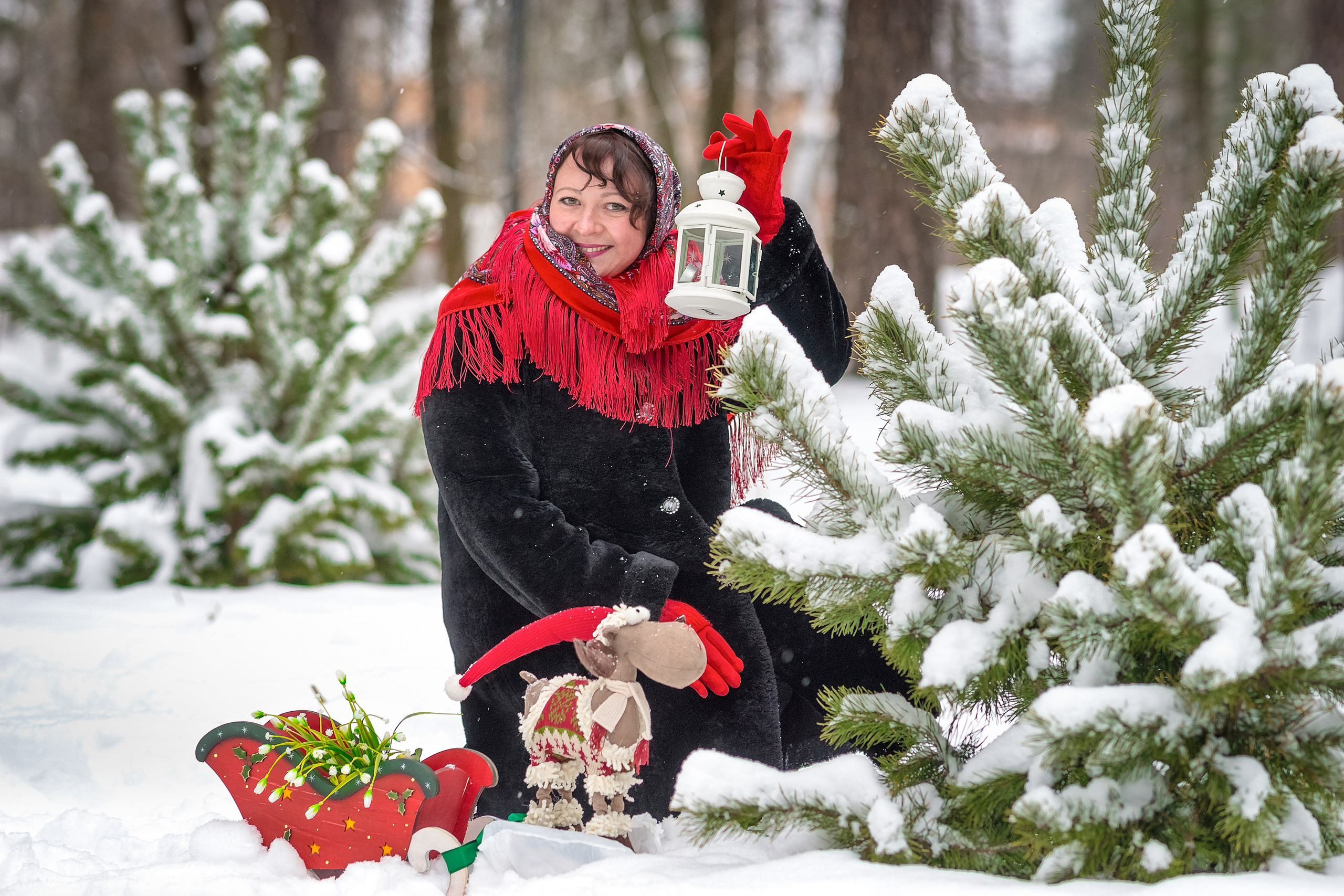 Семейная фотосессия зимой. Фотограф Владимир Артамонов