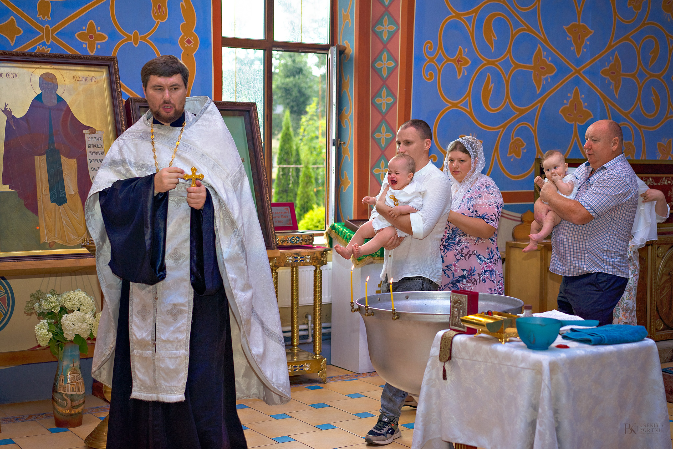 Таинство Крещения. Профессиональный фотограф новорожденных Ксения Бортник