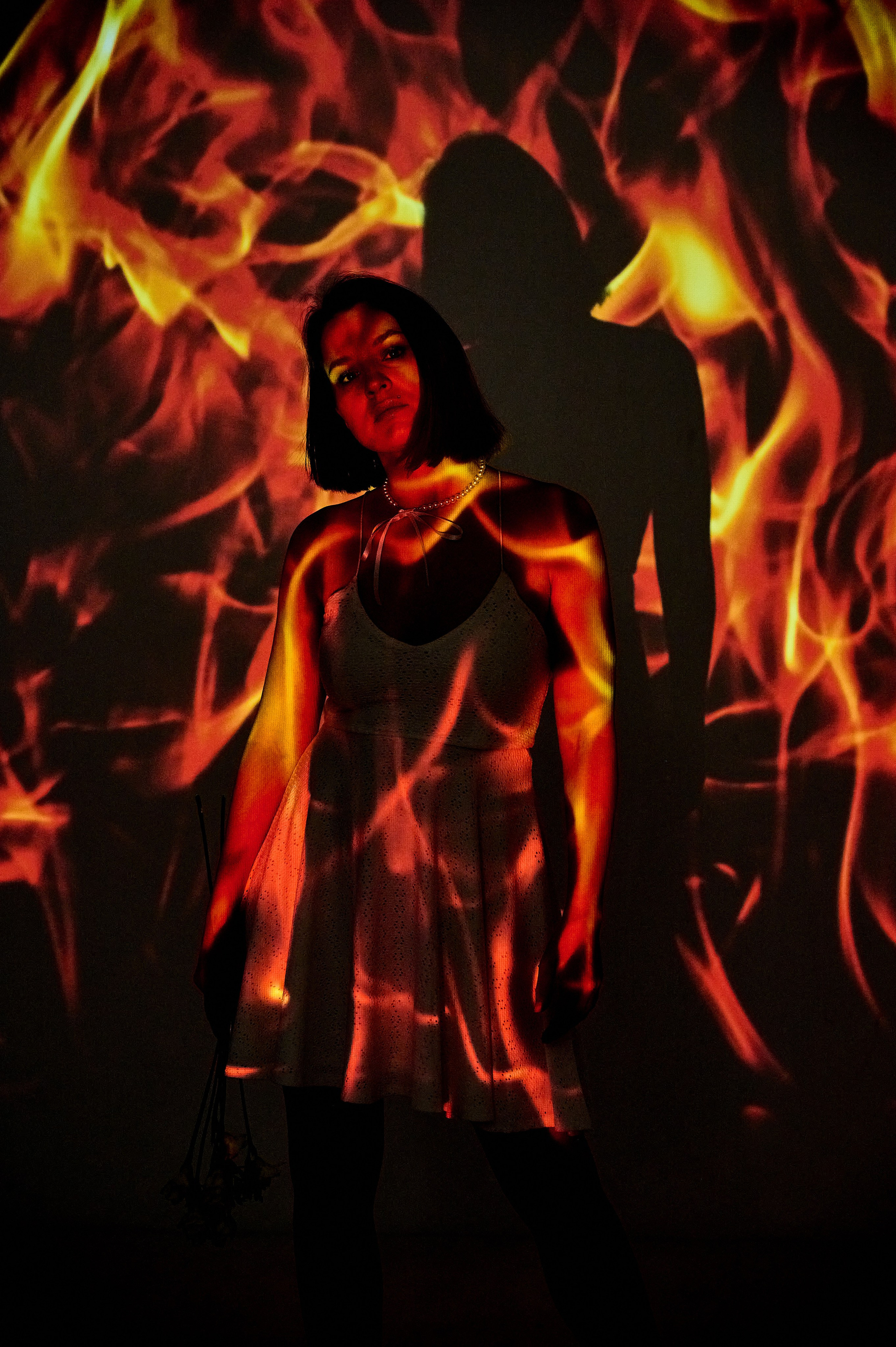 Фотосессия Ксении с проектором