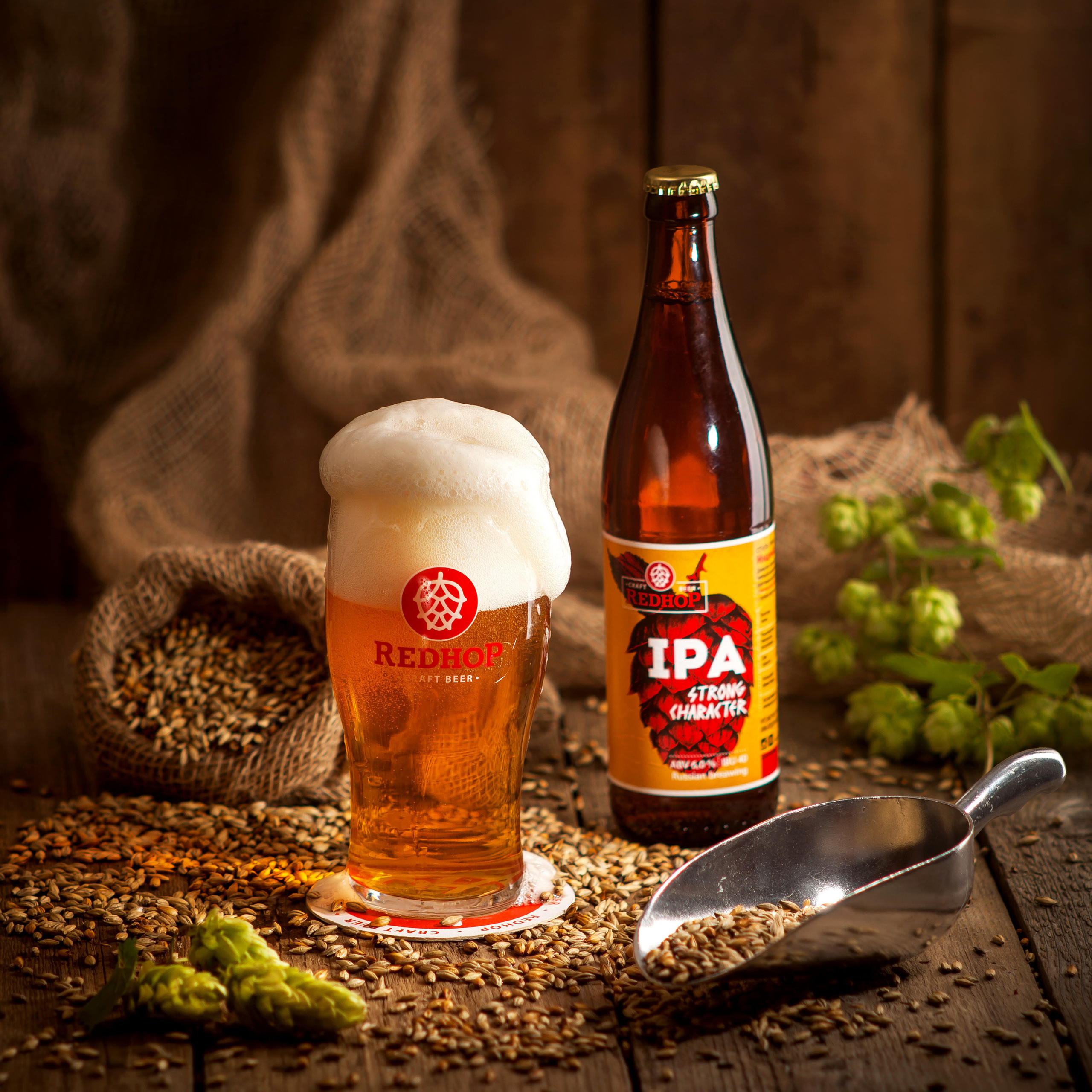 Съемка коллекции пива РЕДХОП. Фотограф для бизнеса Сергей Чирков. Город Ижевск, Удмуртия