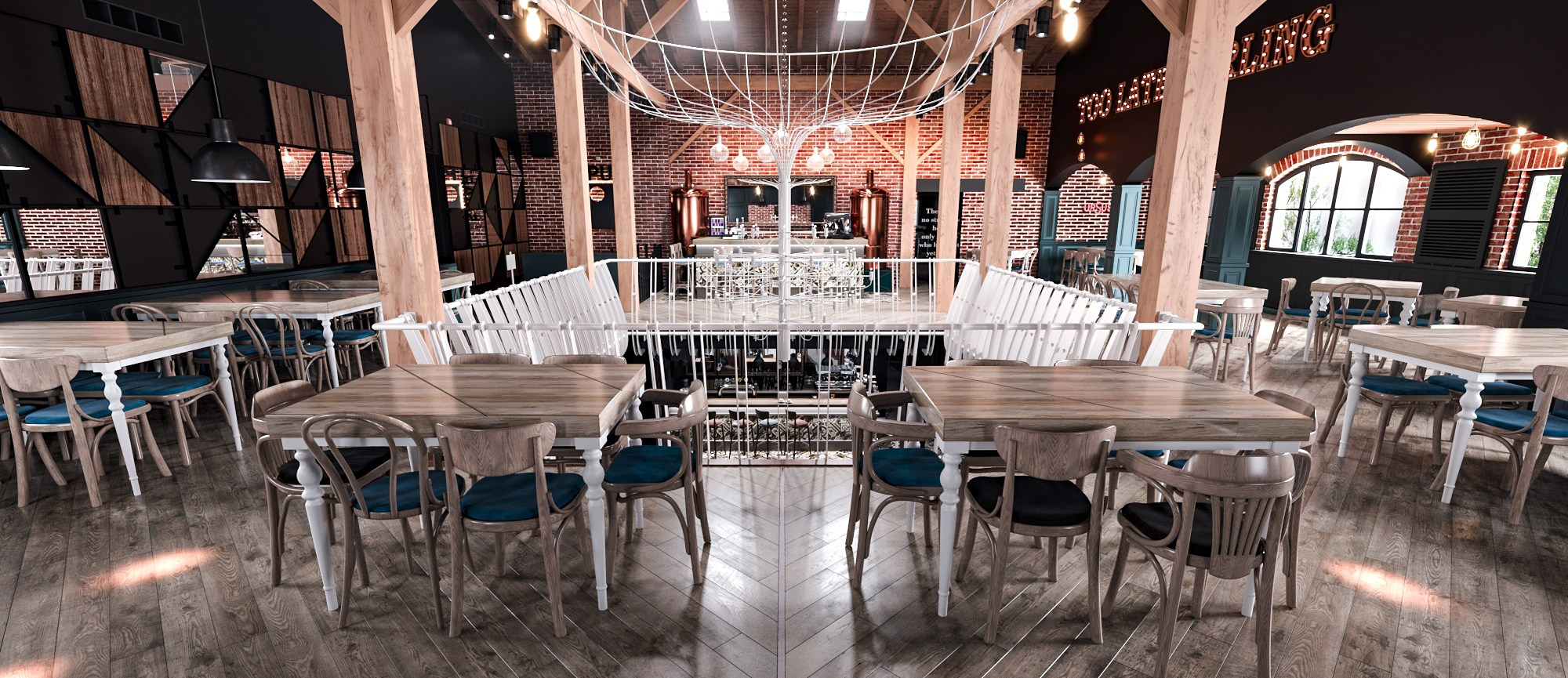 Ресторан. 3D визуализация