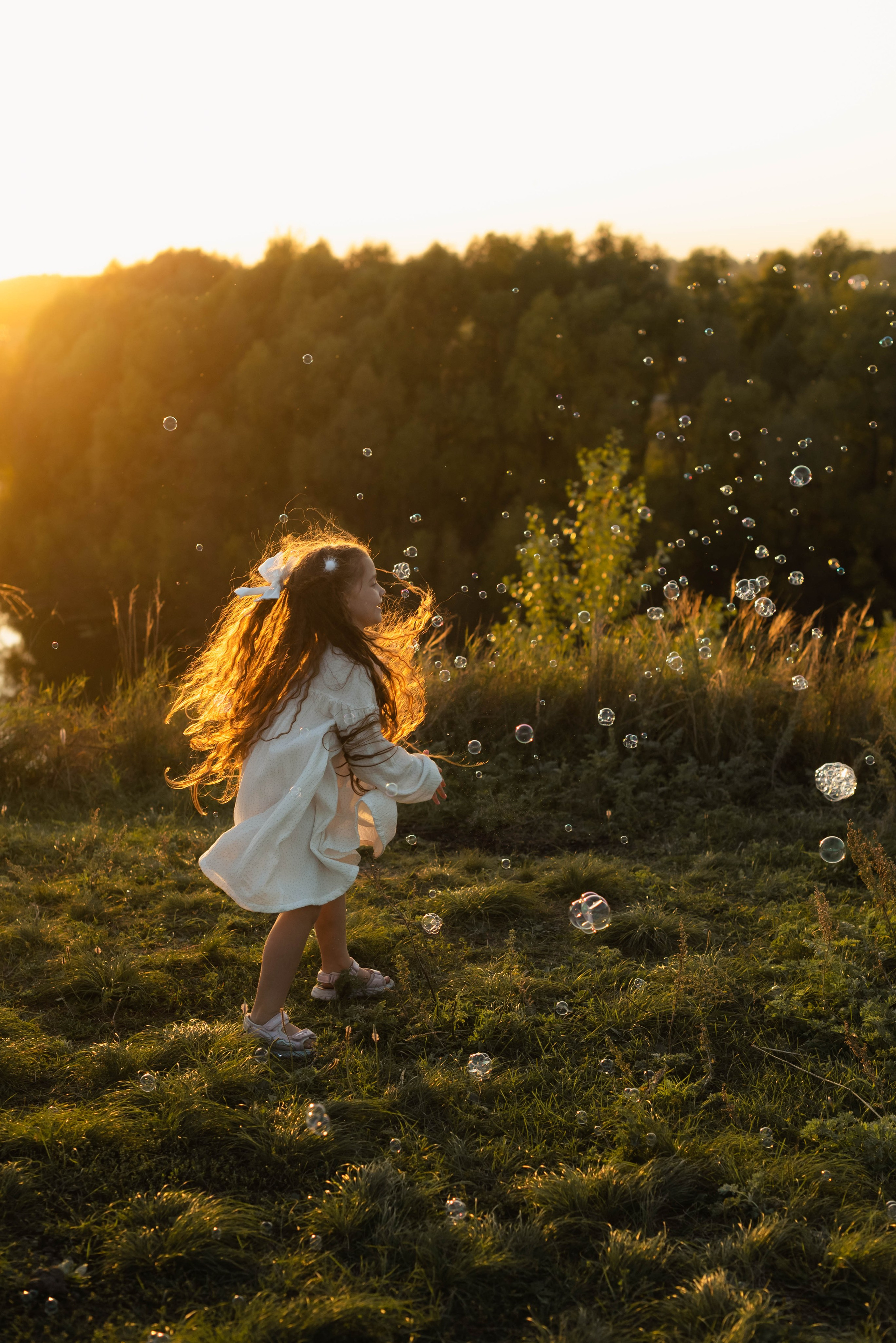 Закат в августе в шубке лисы. Свадебный и семейный фотограф в Новосибирске, Санкт-Петербурге, Москве