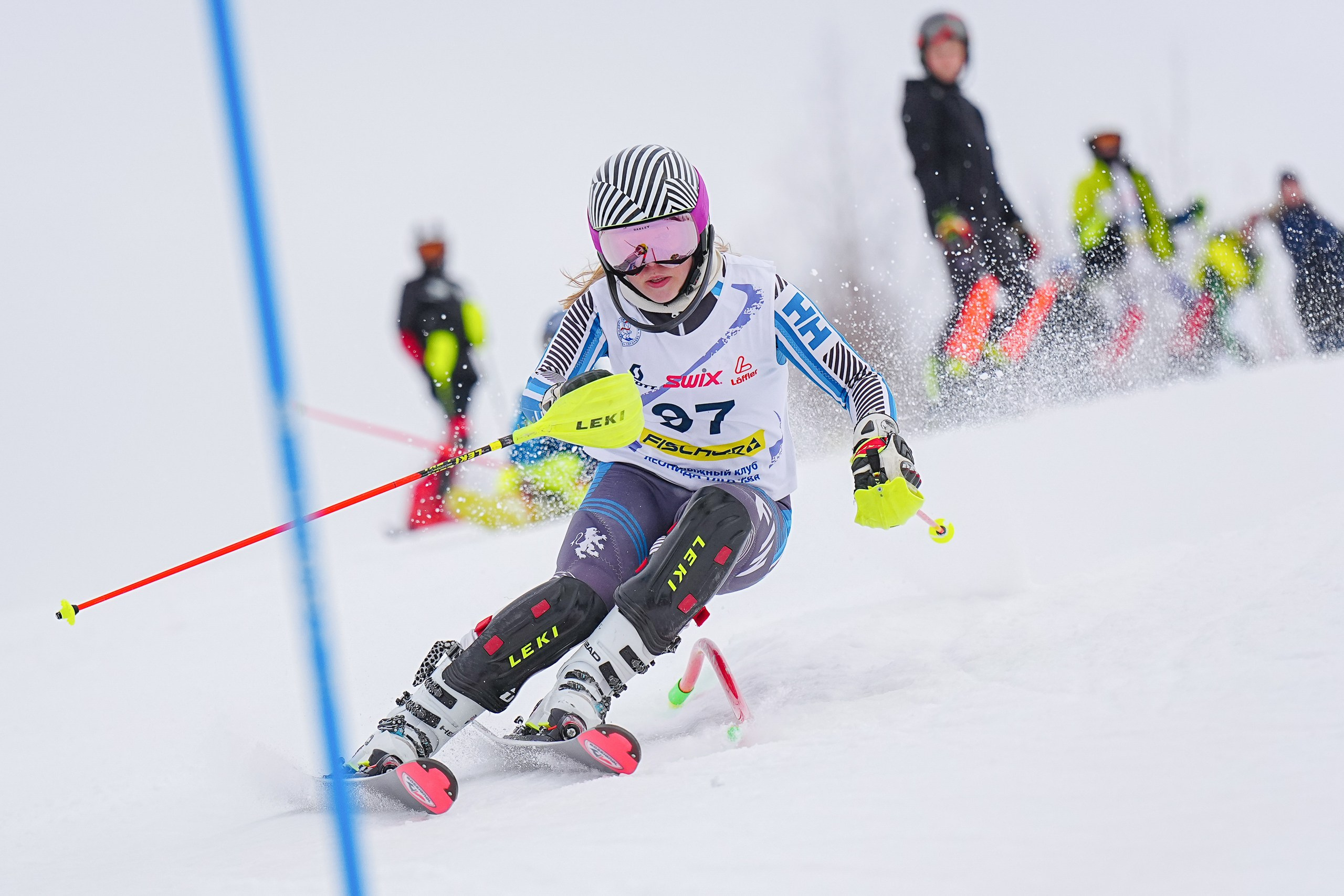 SL (Slalom) - Слалом. Соревнования по горнолыжному спорту. Московская область, Шуколово