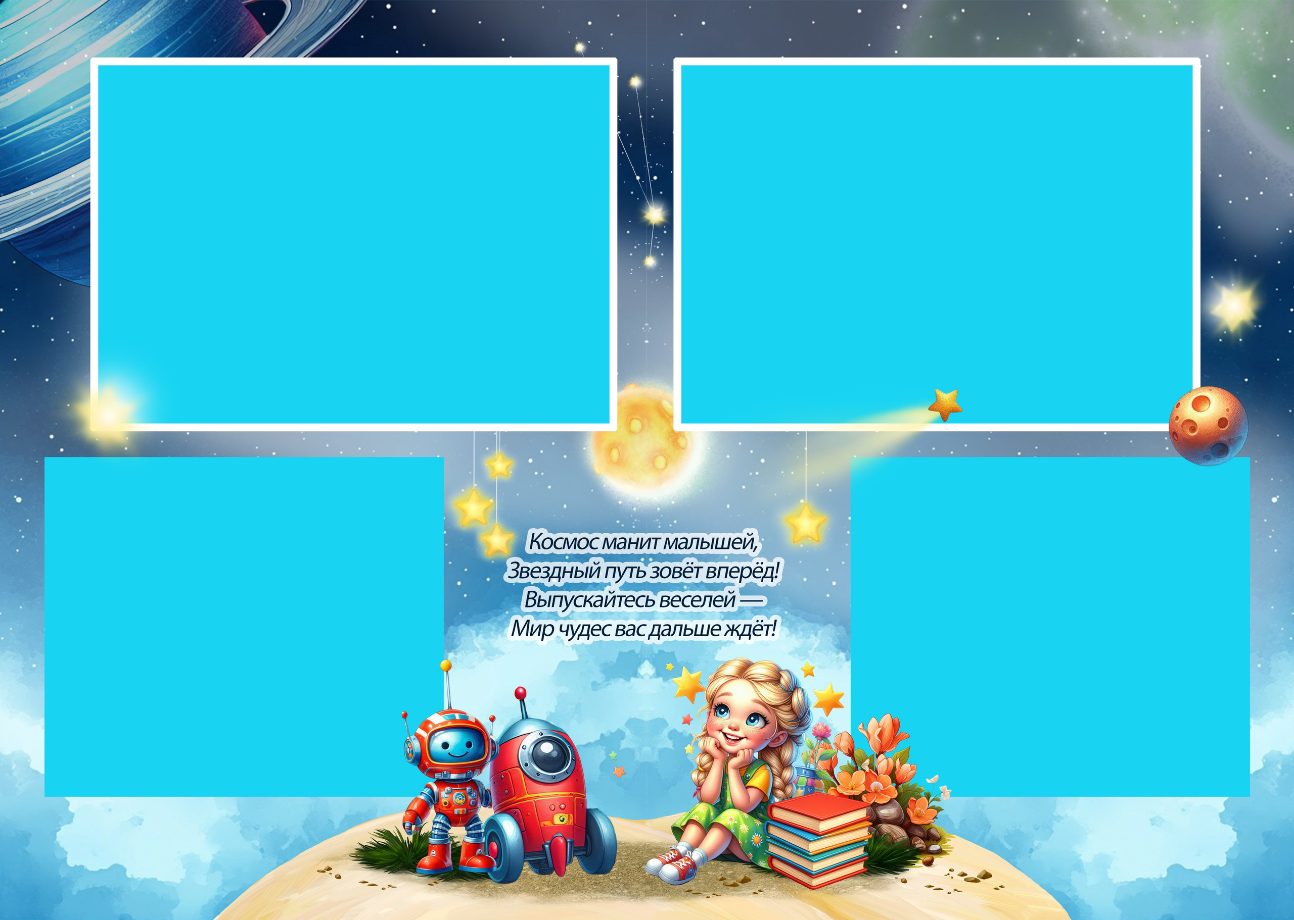 Дизайн «Космос». Шаблоны и дизайны выпускных альбомов и фотокниг