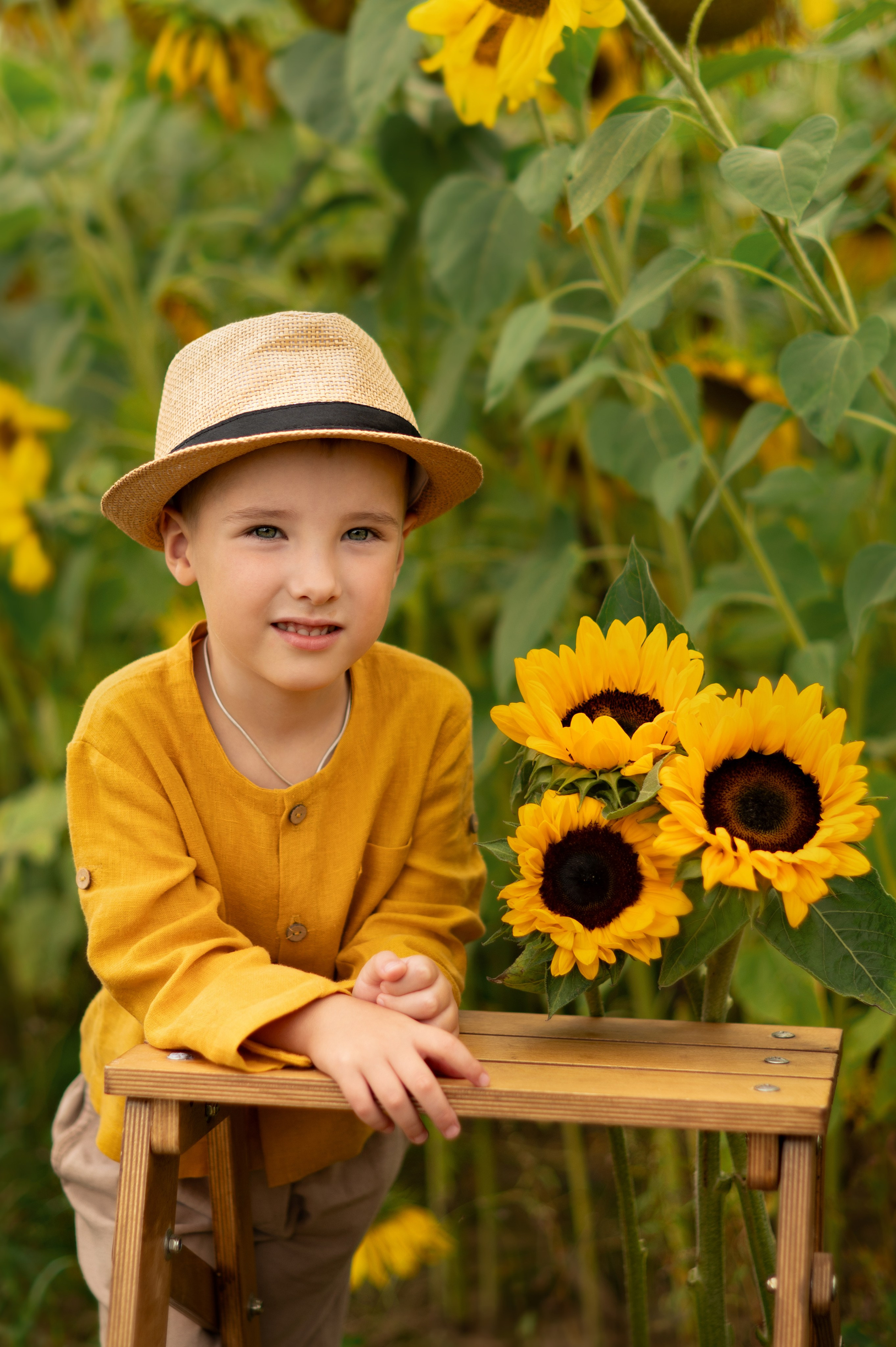 Подсолнухи. Детский и семейный фотограф г. Москва Оксана Катаджи