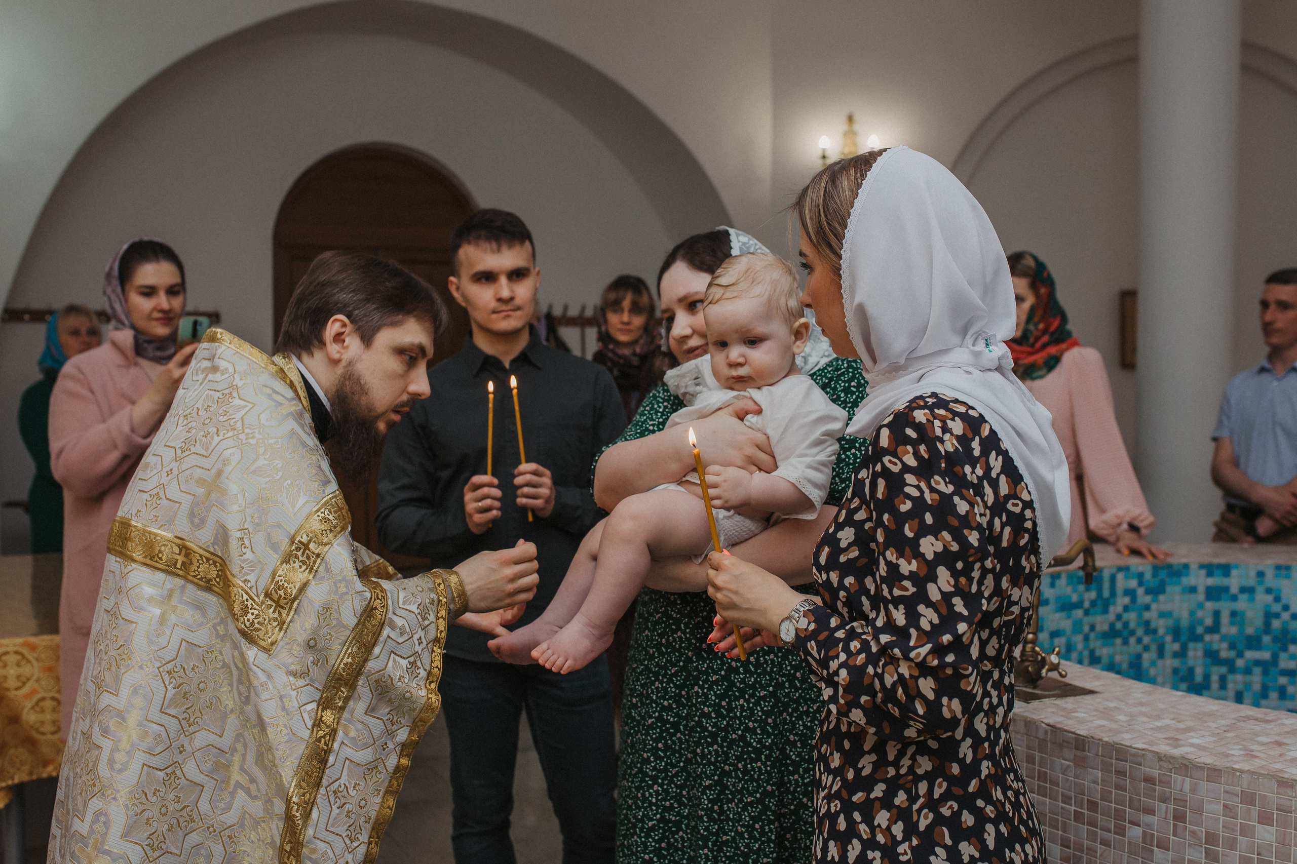 Крещение Матвей. Семейный и домашний фотограф в Москве и МО Королева Валерия
