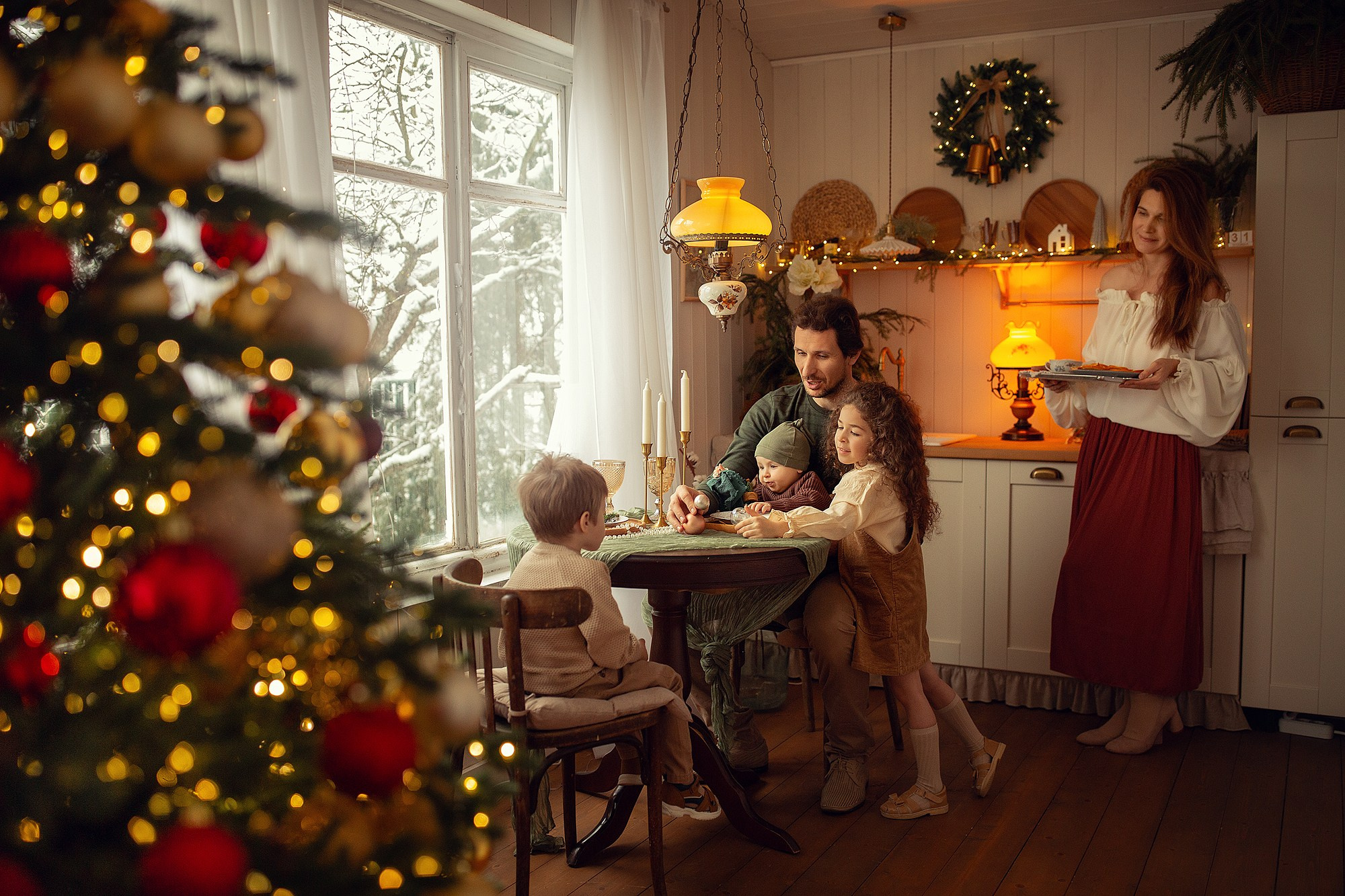 Очень уютная новогодняя съемка на даче. Tatyana Nadezhdina Family photographer