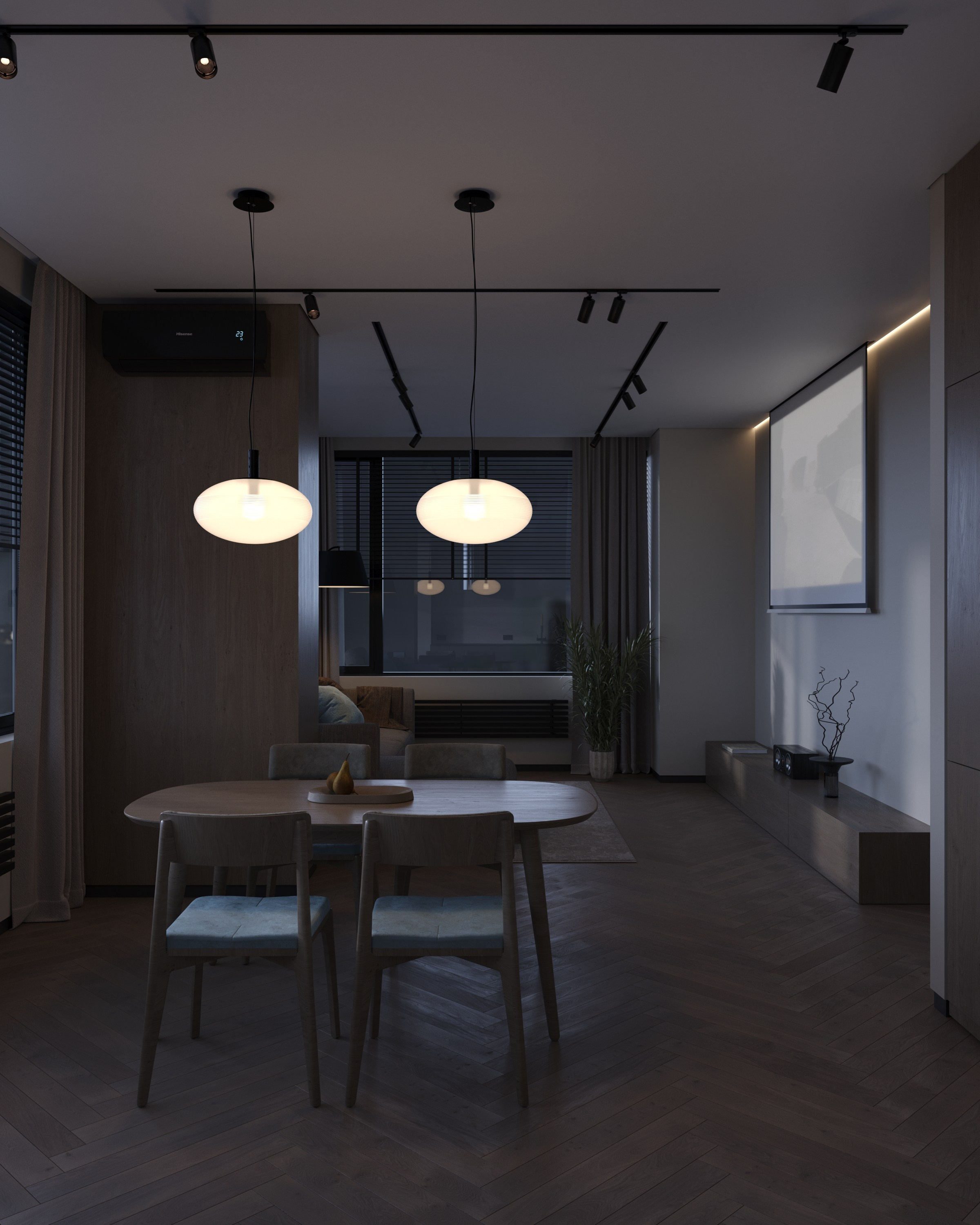 Интерьер квартиры в ЖК Небо. г. Москва. Главная