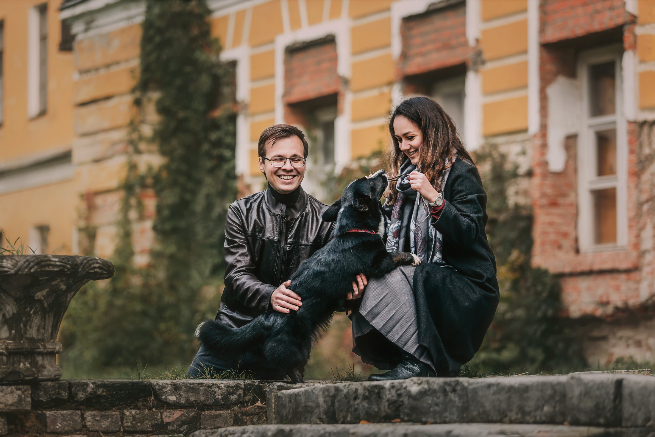 Андрей, Надя и Тара. Фотограф-анималист Елена Радченко, Москва