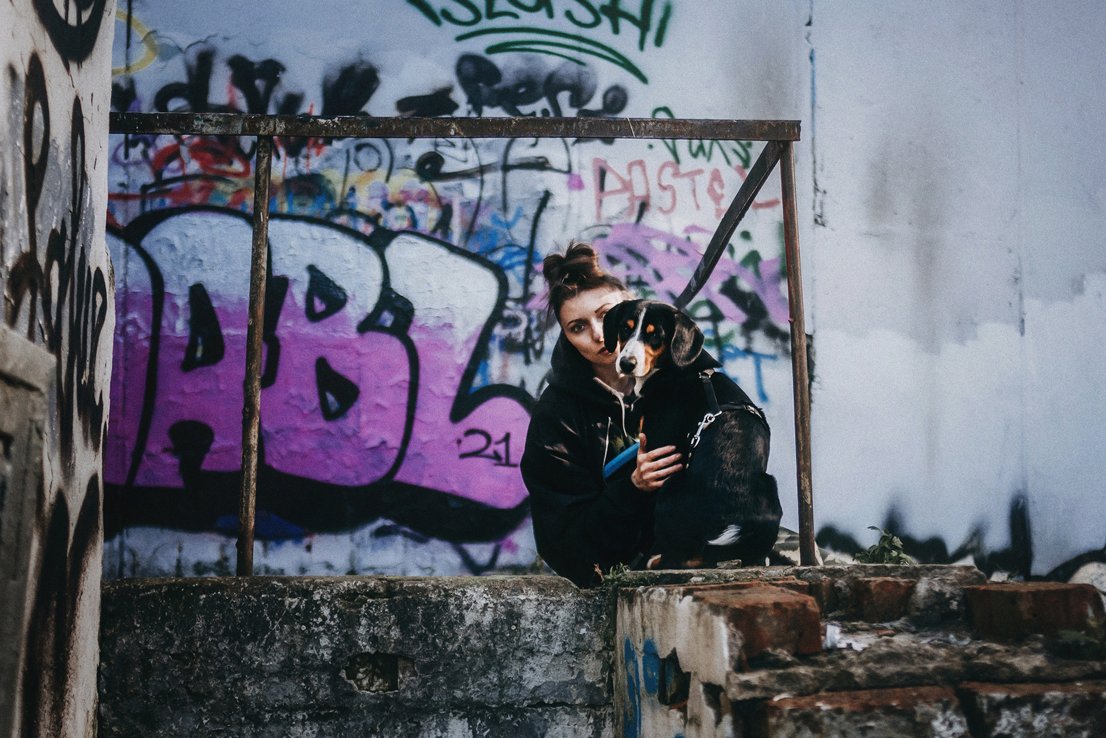 Аня и Вафля. Фотограф-анималист Елена Радченко, Москва