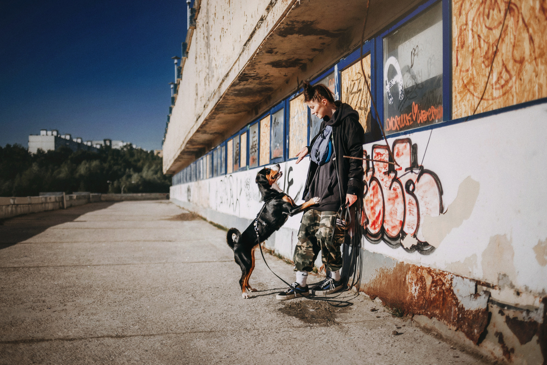 Аня и Вафля. Фотограф-анималист Елена Радченко, Москва