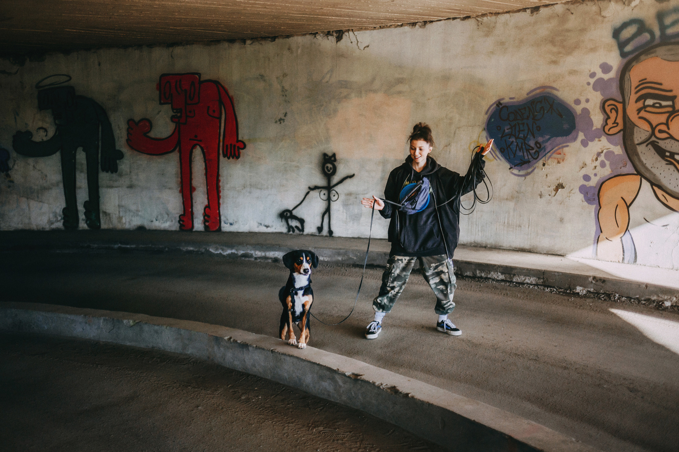 Аня и Вафля. Фотограф-анималист Елена Радченко, Москва