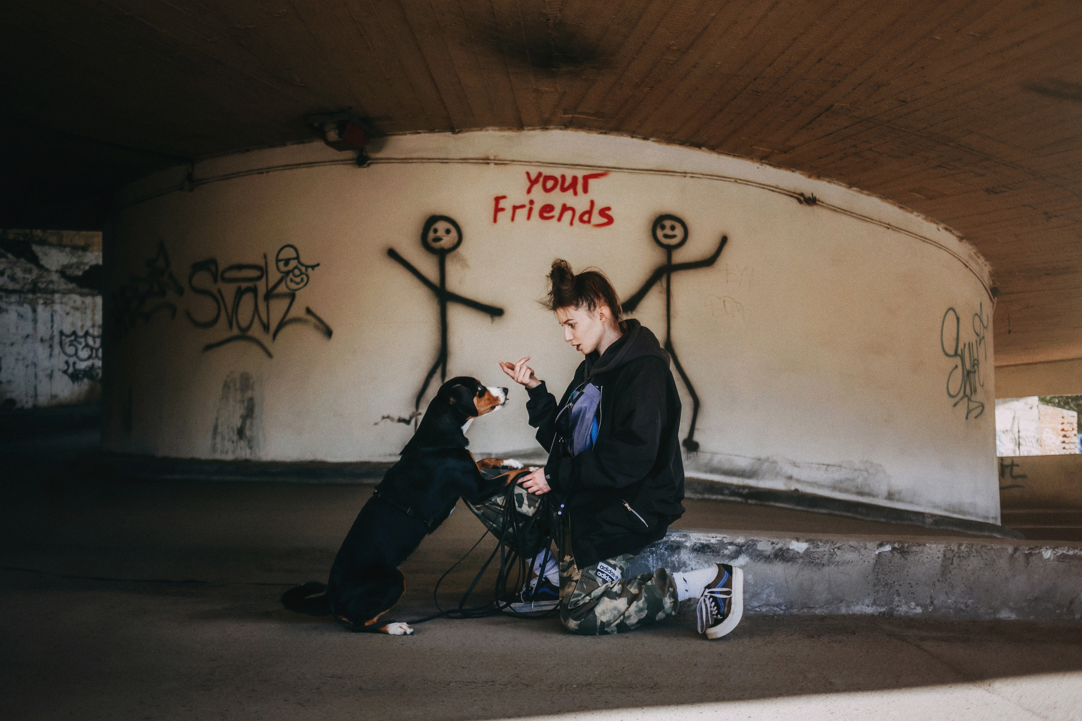 Аня и Вафля. Фотограф-анималист Елена Радченко, Москва