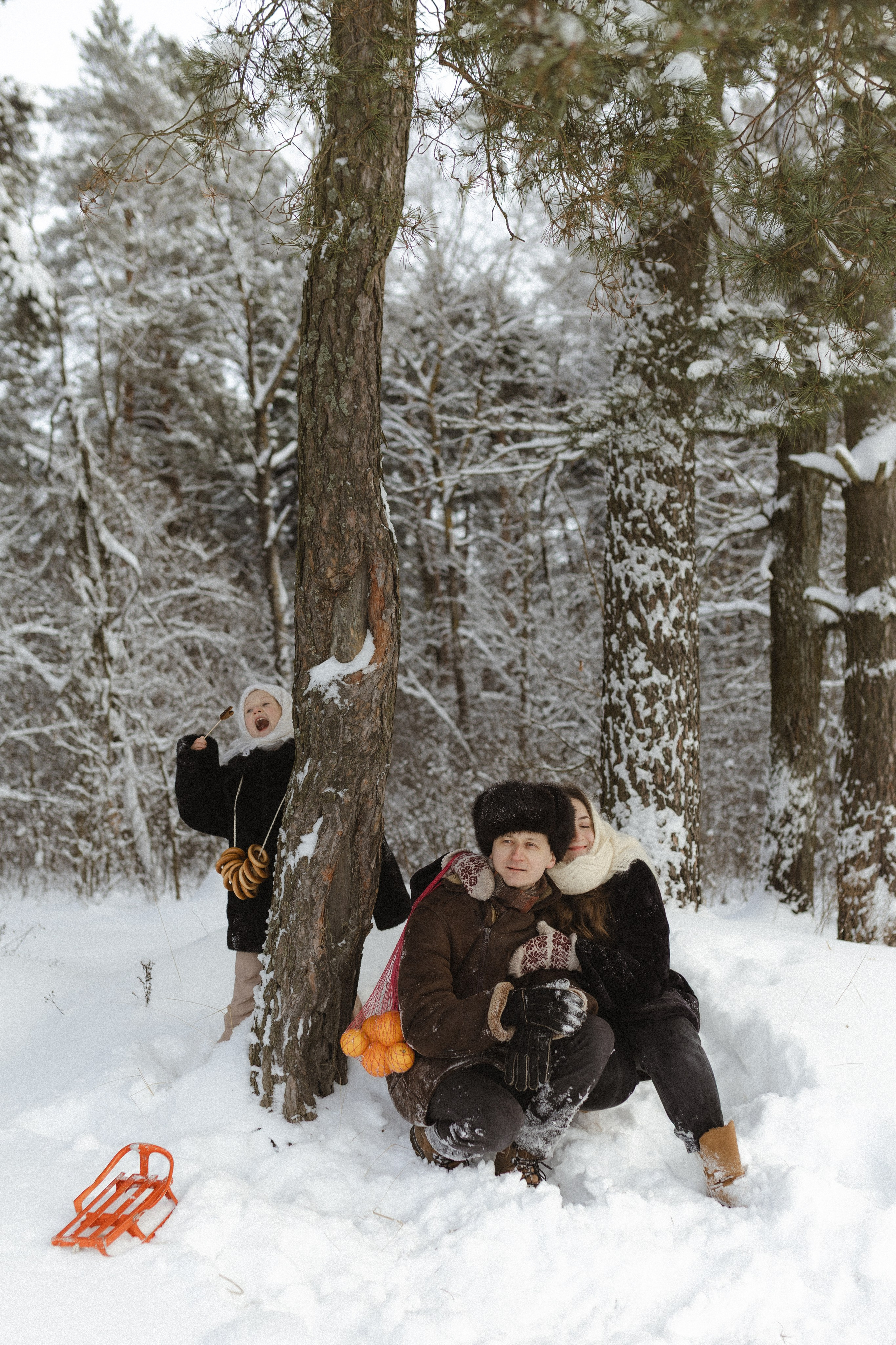 Зима не холодная, когда рядом свои. Семейный фотограф в Москве Алина Савченко