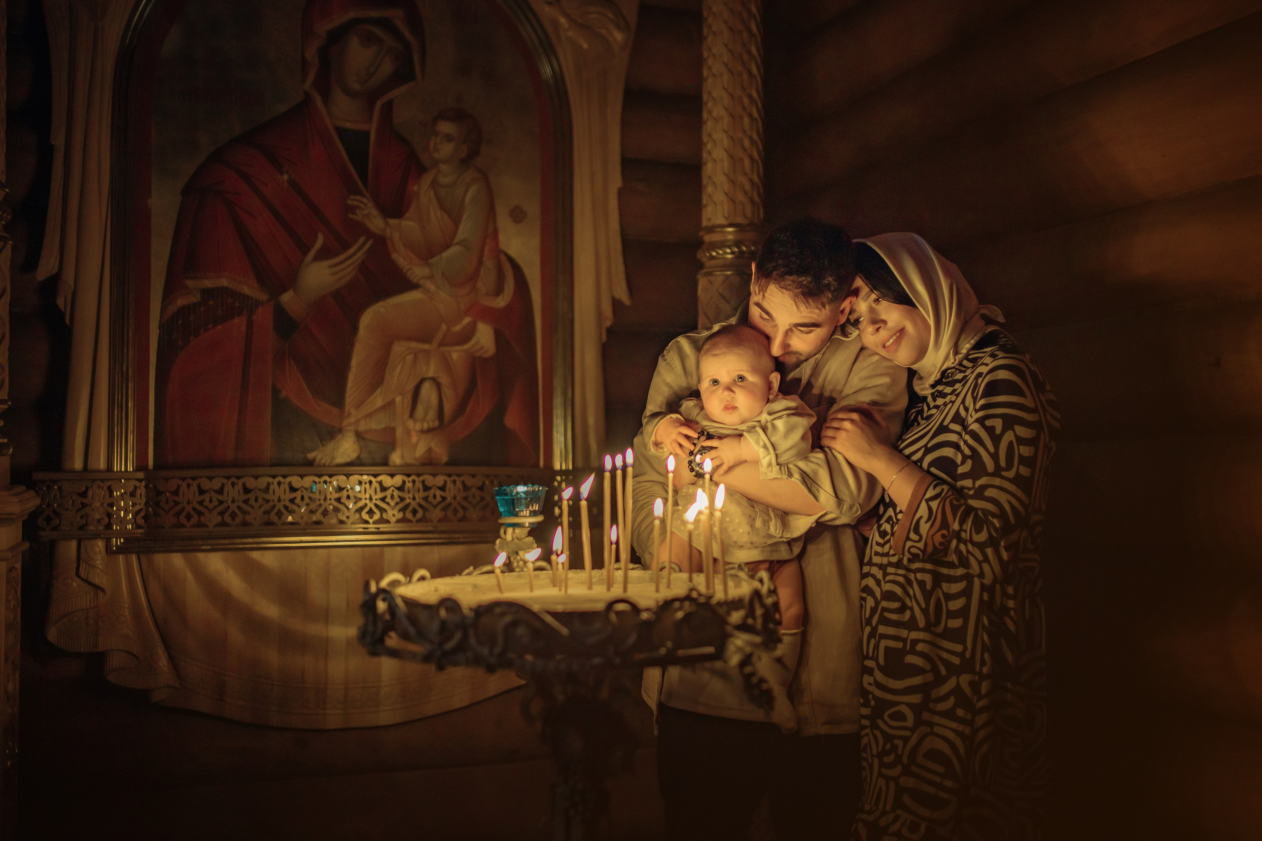 Таинство крещения Софии, апрель 2024