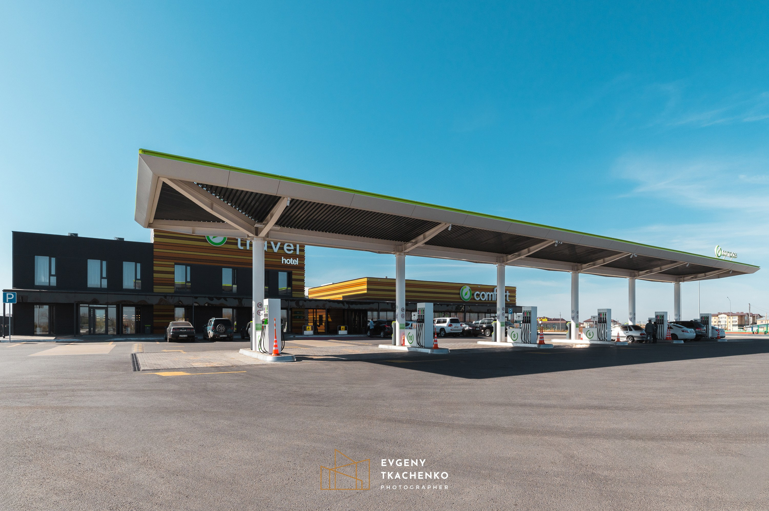 АЗС Compass. Архитектурный и интерьерный фотограф в Казахстане