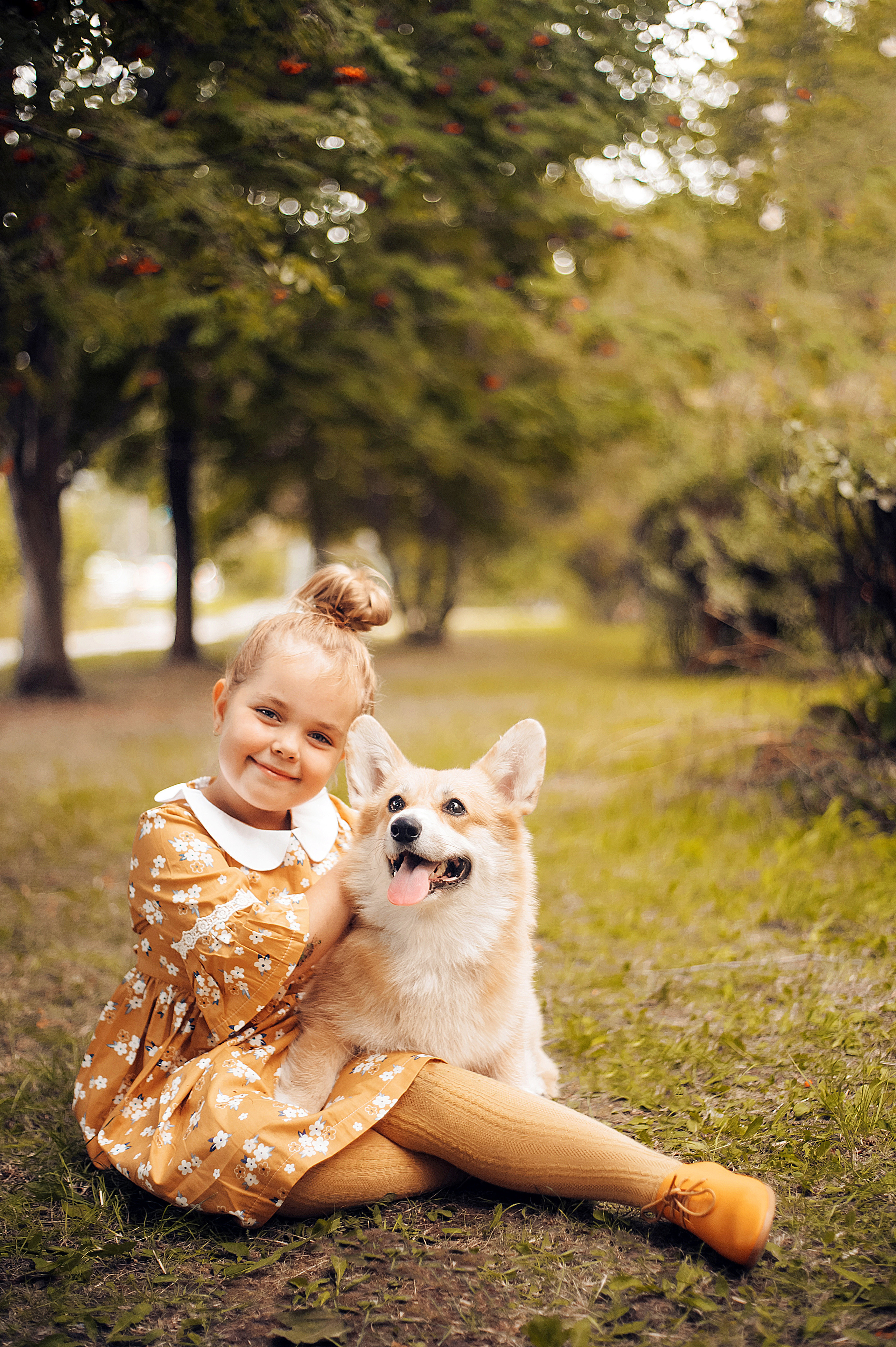 Катя и корги. Детский и семейный фотограф Москва Рязань