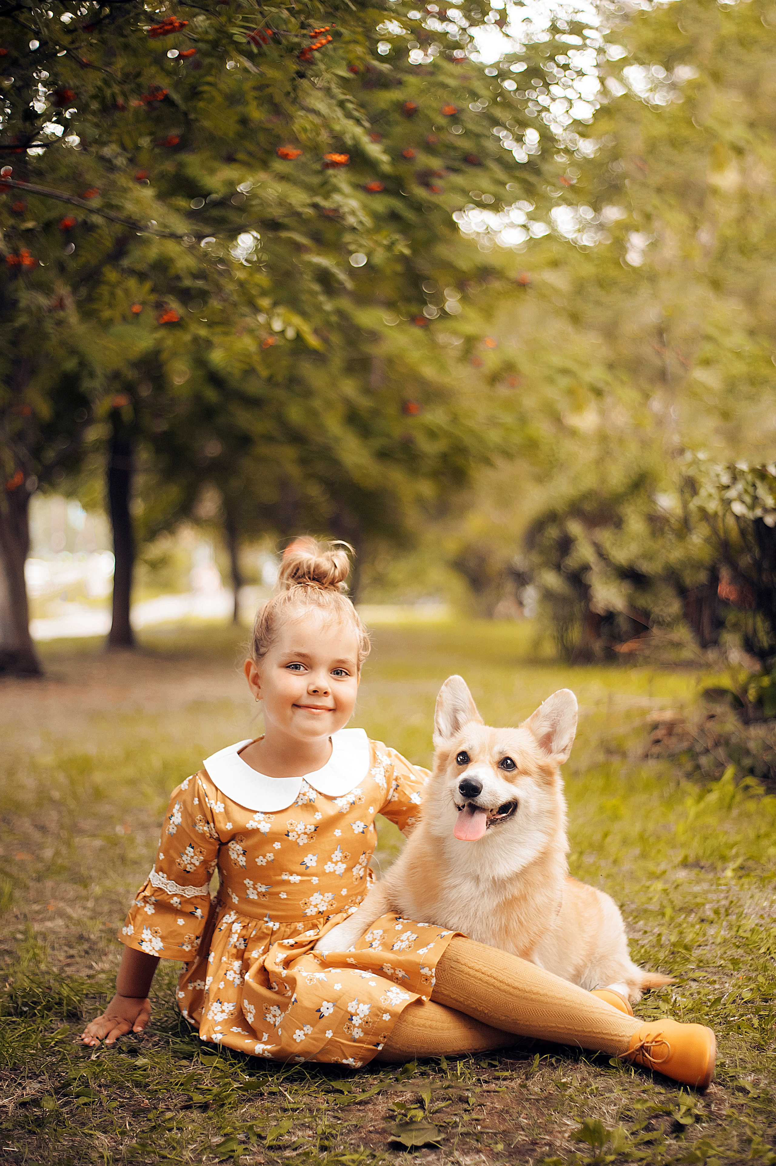 Катя и корги. Детский и семейный фотограф Москва Рязань