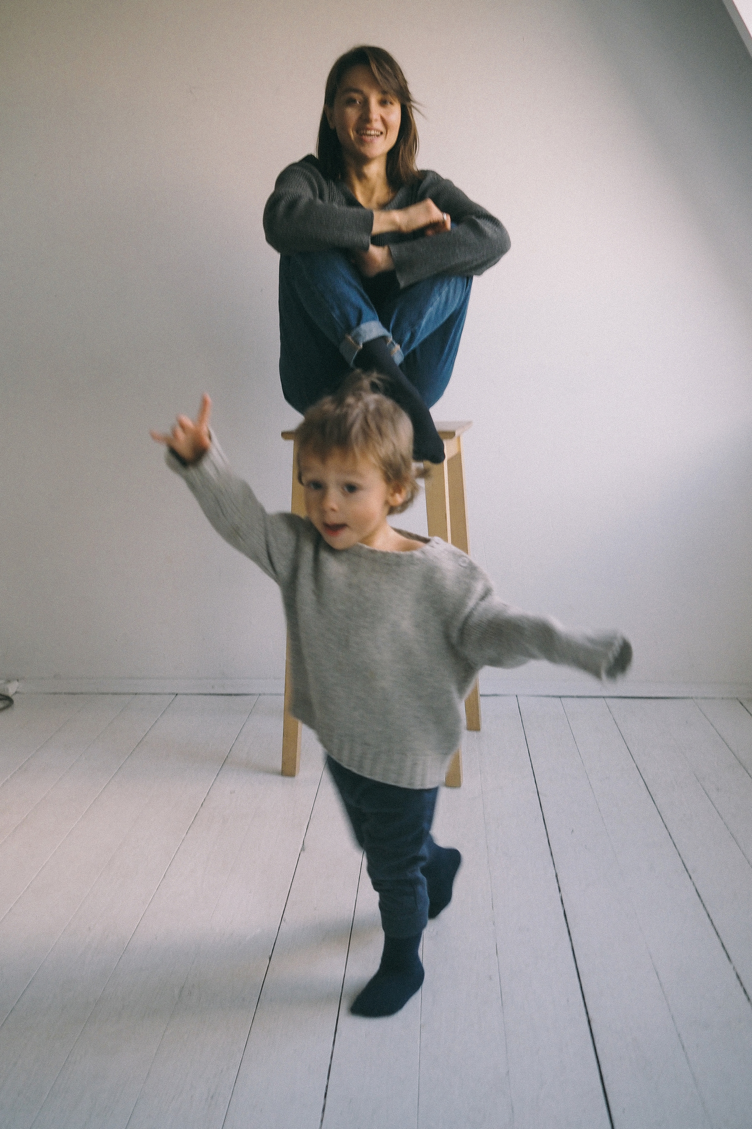 Maria and Danila in the studio. Photographer and videographer Valeria Lisauske