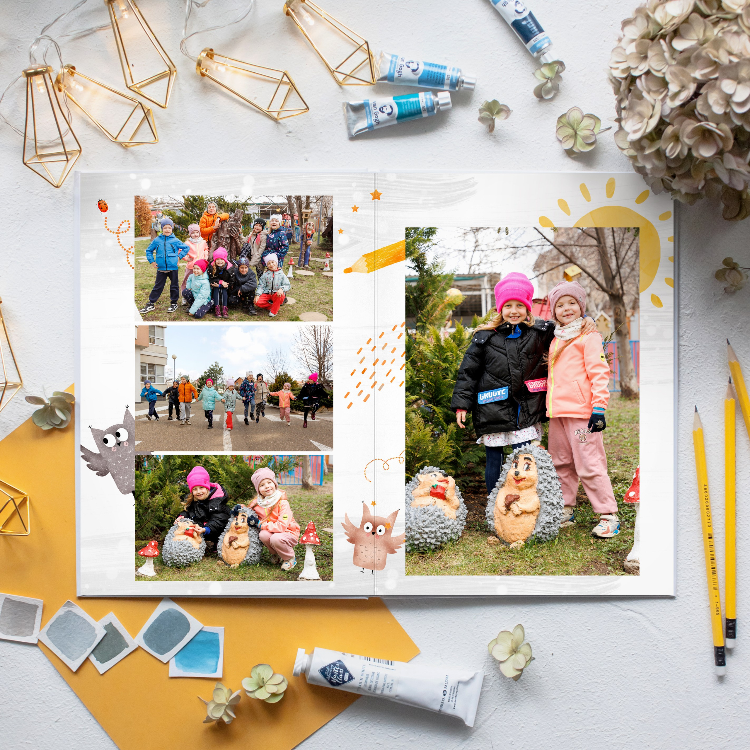 Образцы выпускных фотокниг для детского сада. Детский школьный и семейный фотограф в Краснодаре