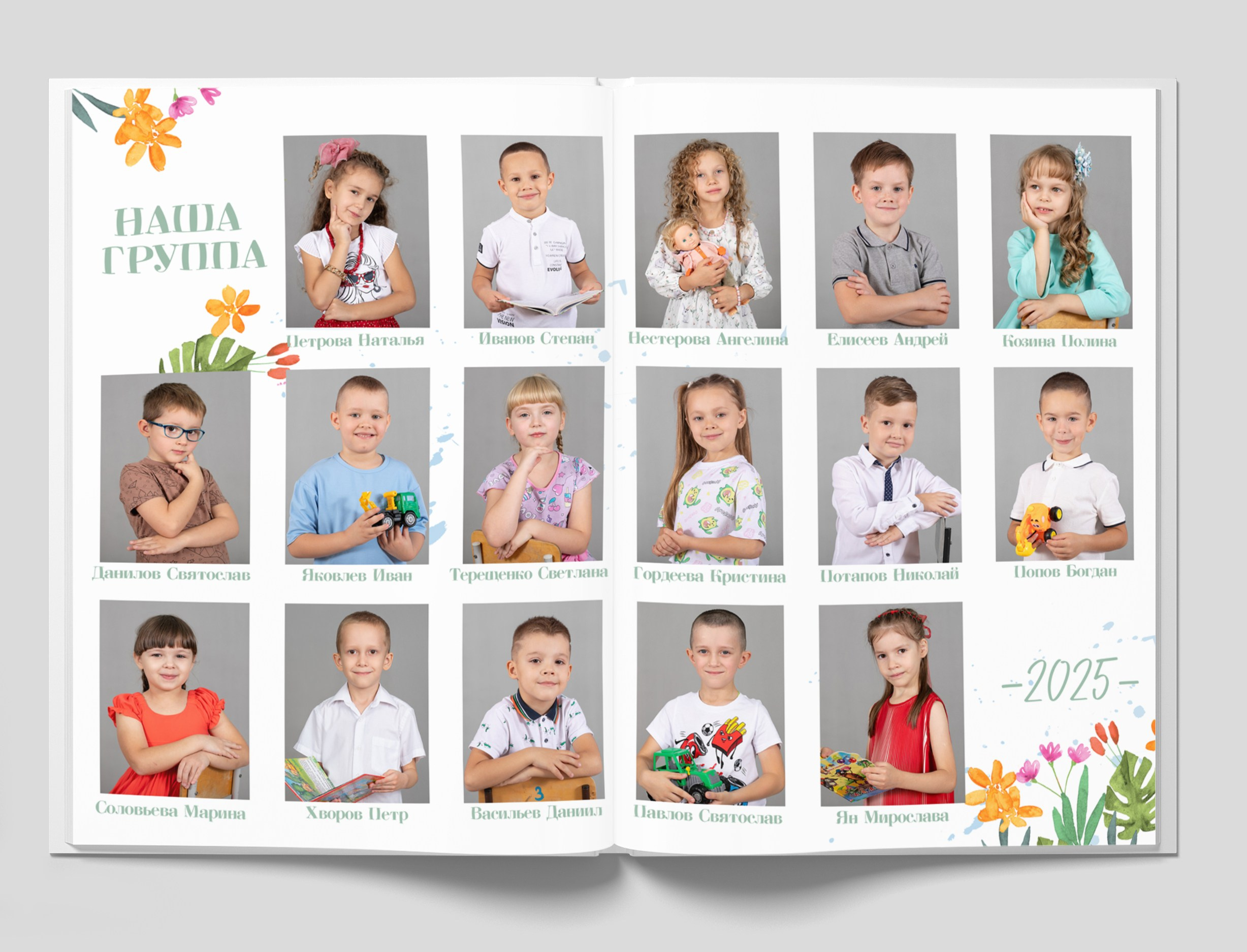 Выпускные альбомы для детского сада. Студия «Фокус» детская фотография Ольги Поповой г. Бийск