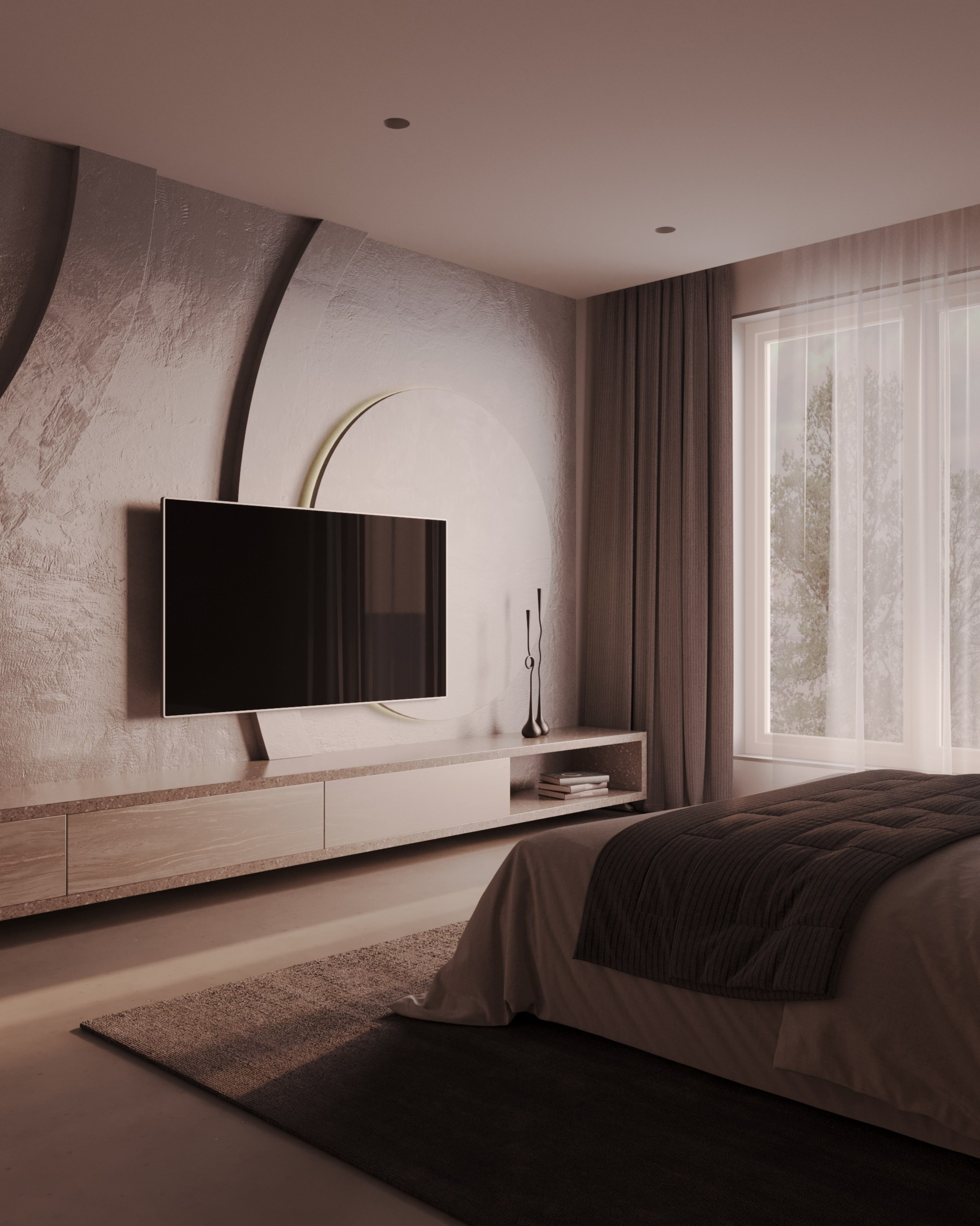 Master bedroom. 3D Визуализация интерьеров жилых и коммерческих помещений