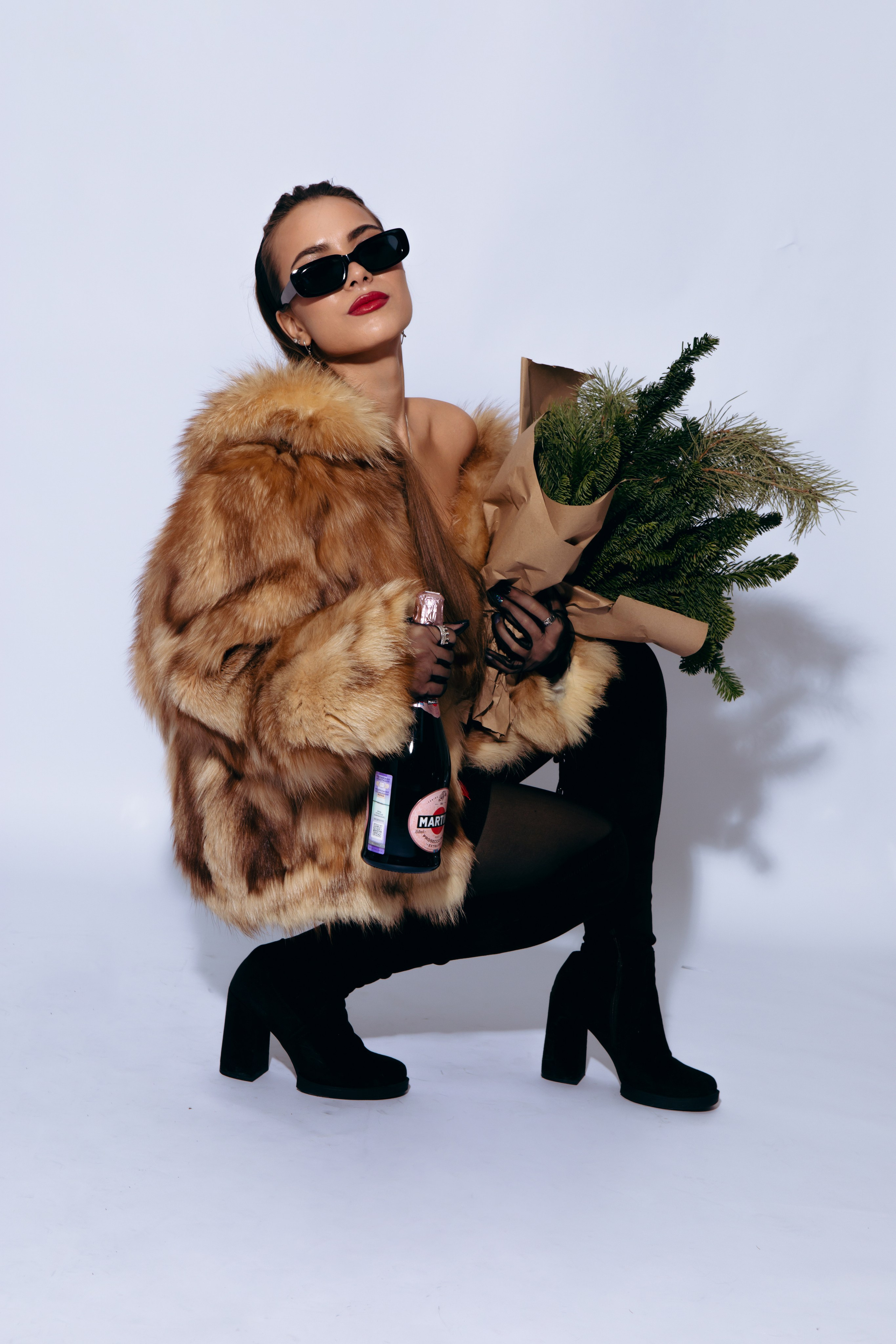 Новогодняя фотосессия в шубе. Портретный фотограф в Иванове Ольга Гуральник