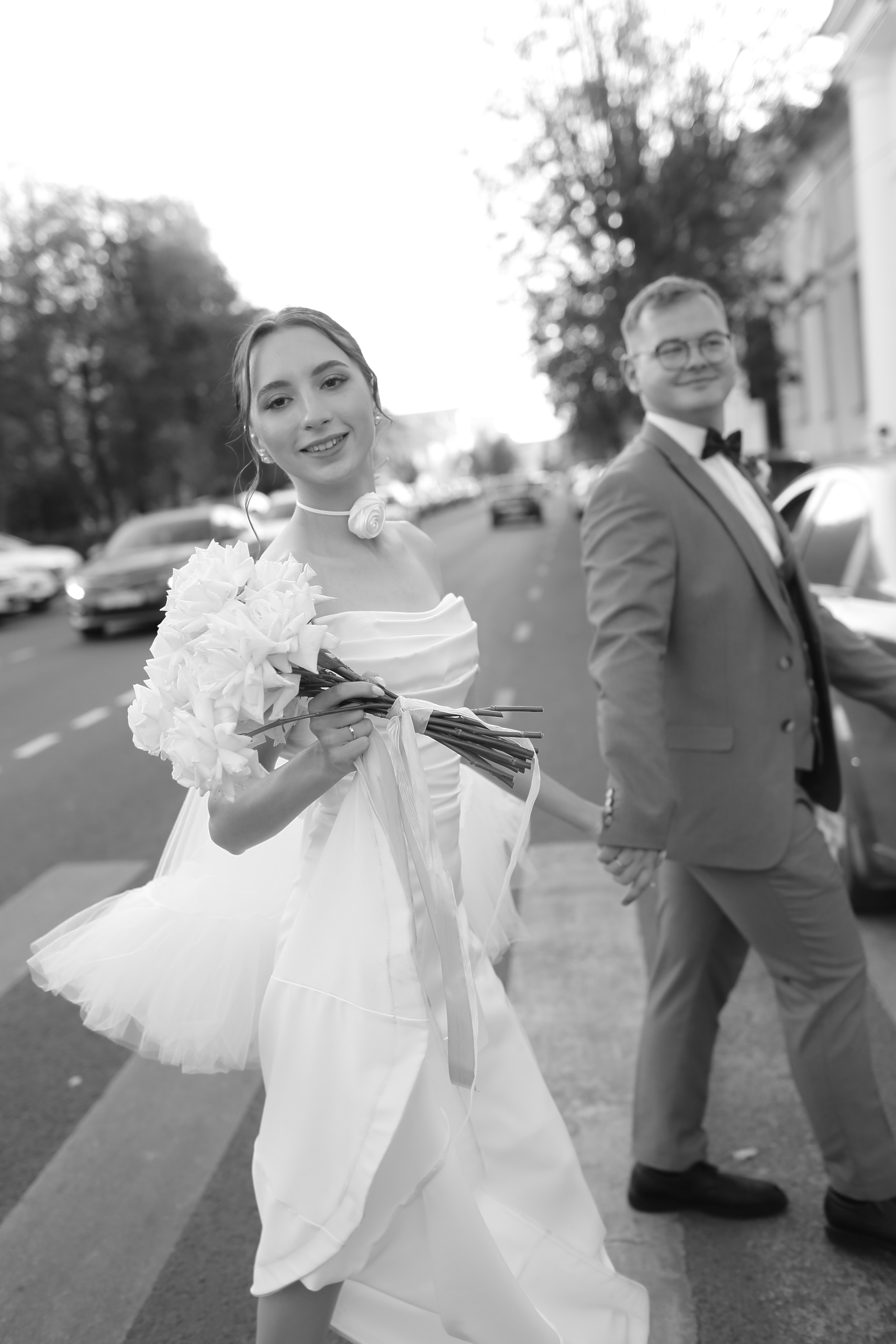 Свадебная осенняя фотосессия Ивана и Лидии в городе. Свадебный и репортажный фотограф в Ярославле и Санкт-Петербурге Роман Микрюков