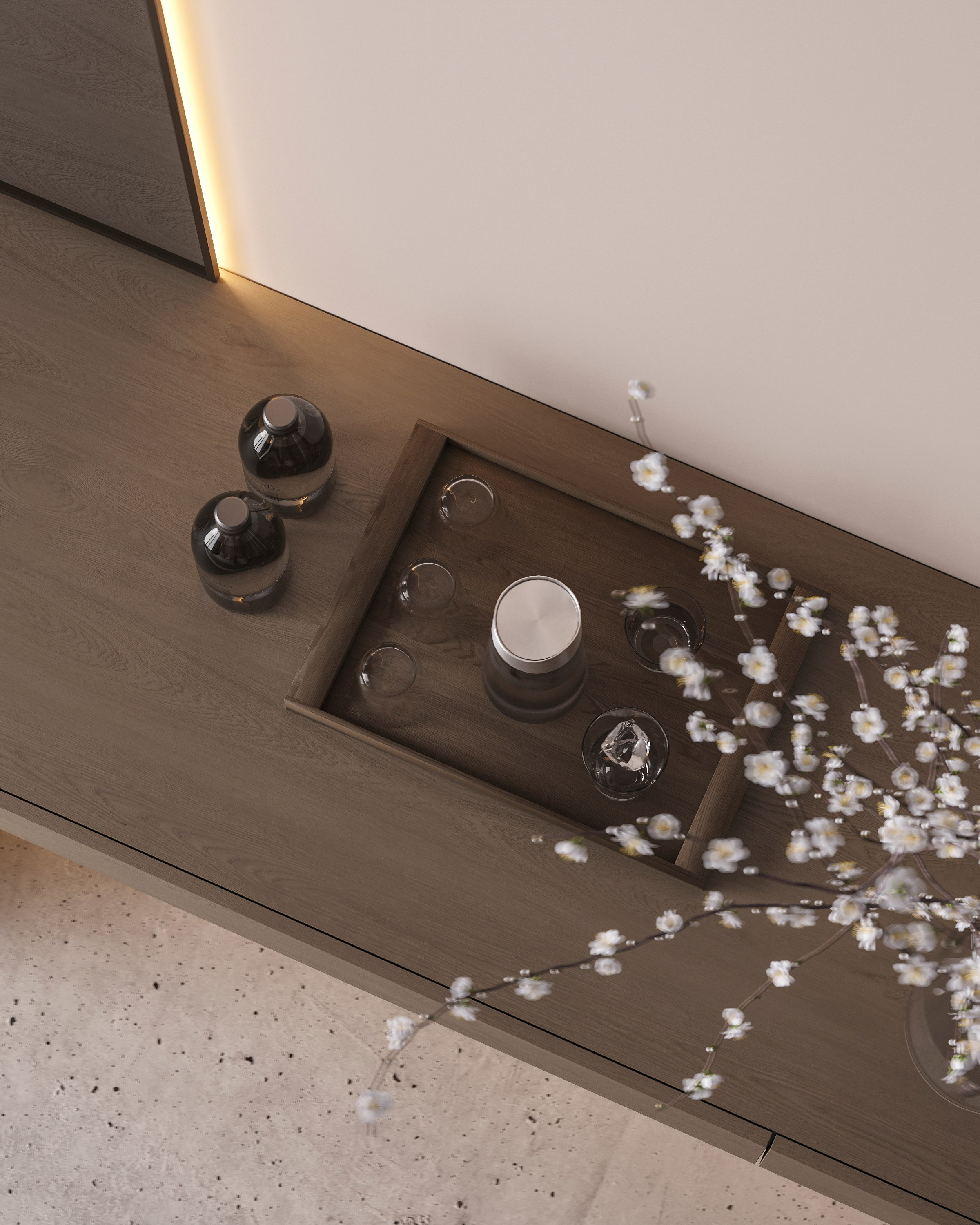 LUXURIOUS SIMPLICITY | BEIGE CONCEPT. Interior Visualization by Valerie Stetyukevich