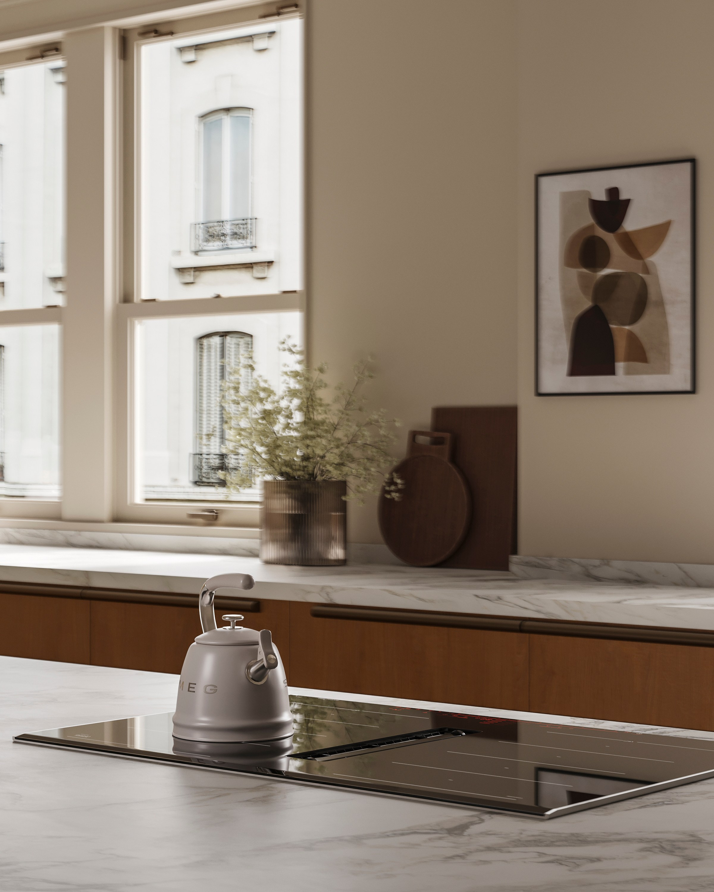 WARM KITCHEN | RENDERCAMP WORKSHOP. Interior Visualization by Valerie Stetyukevich