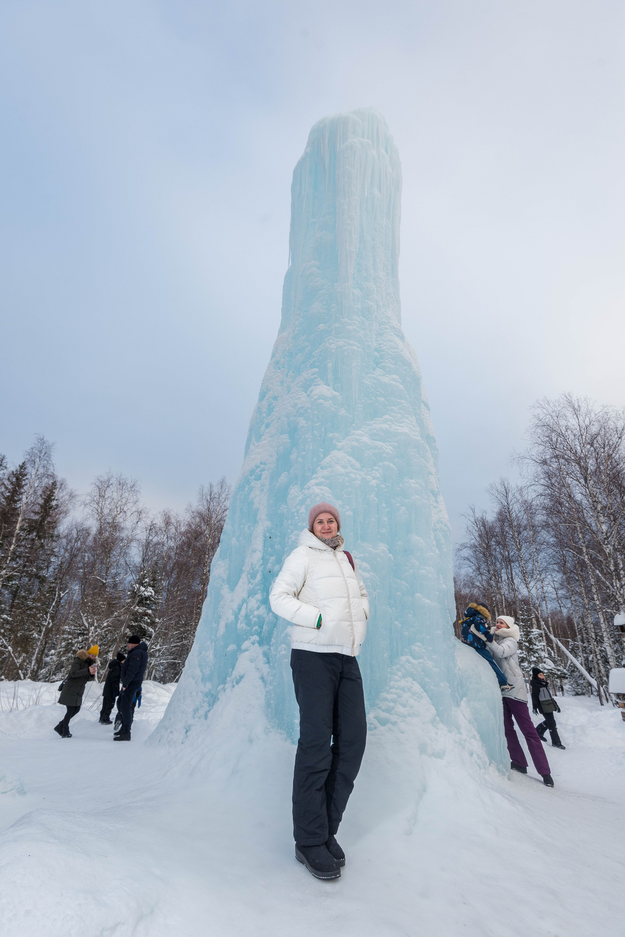 Таганай Семибратка, Парк Бажова, ледяной фонтан 06.01.2024. Свадебный фотограф на Урале Виктор Соколов