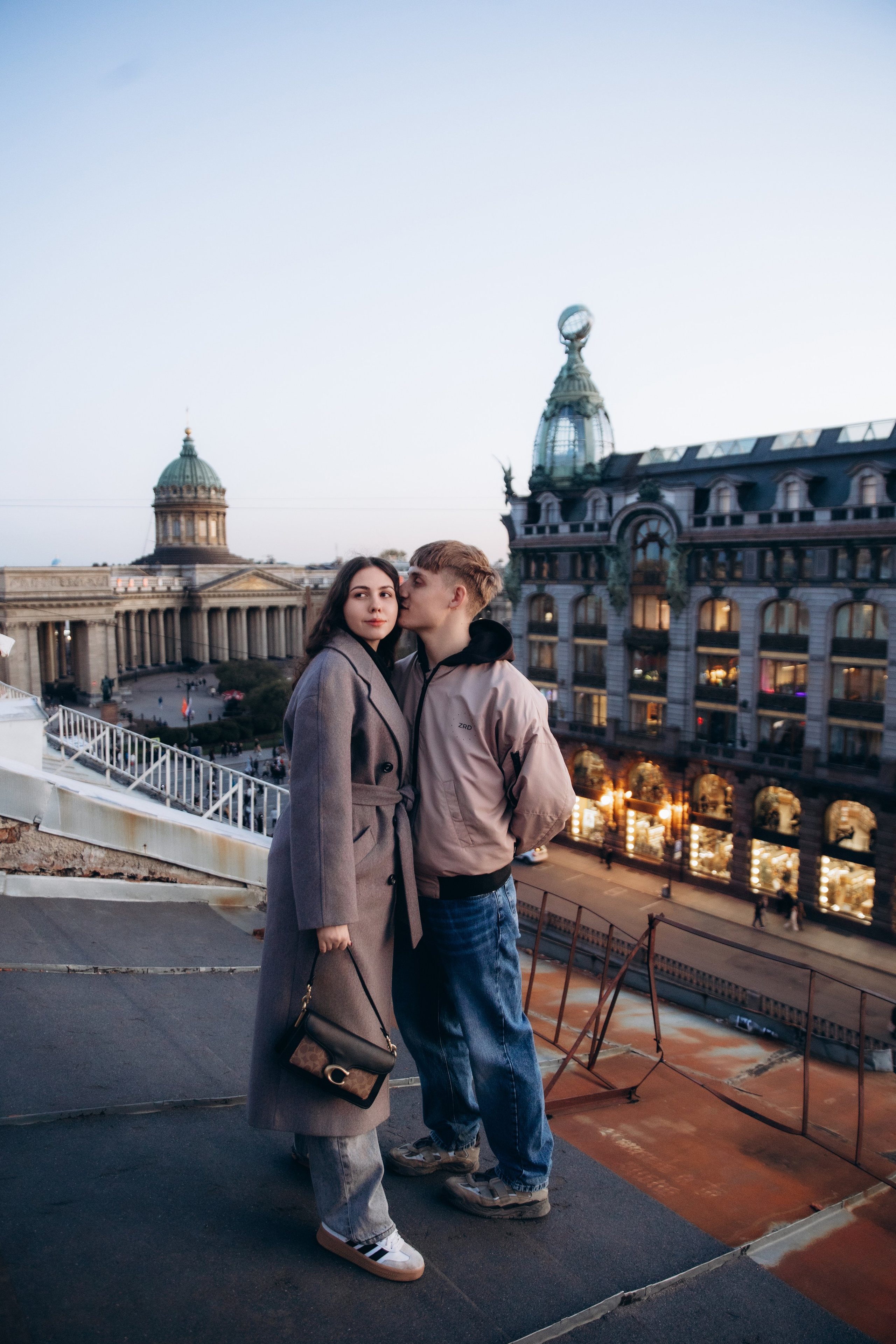 Фотосессия на крыше в Санкт-Петербурге, напротив Казанского собора. Фотограф в Санкт-Петербурге Разиля Идиятуллина