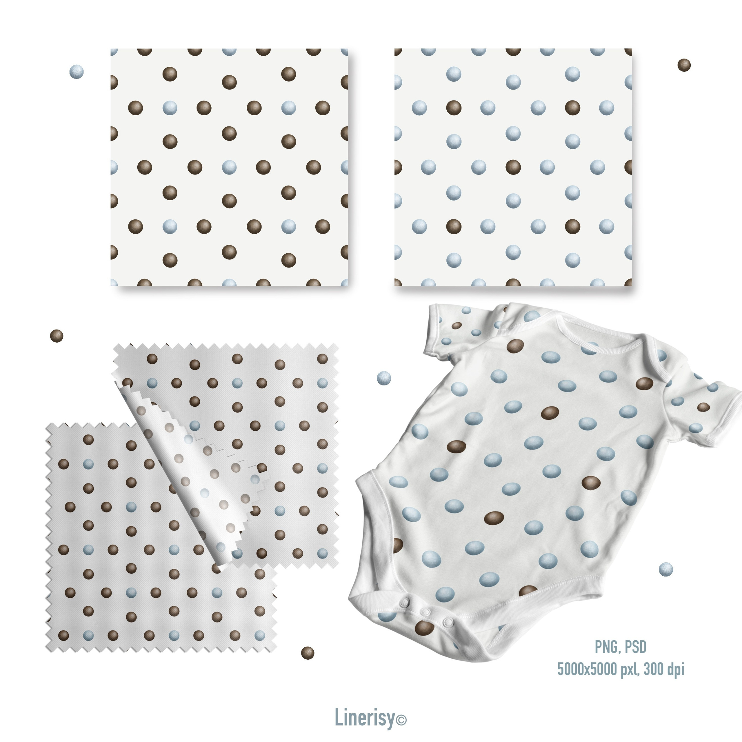 Набор бесшовных паттернов «Зайка на воздушном шаре». Художник-иллюстратор Евгения Бекренёва