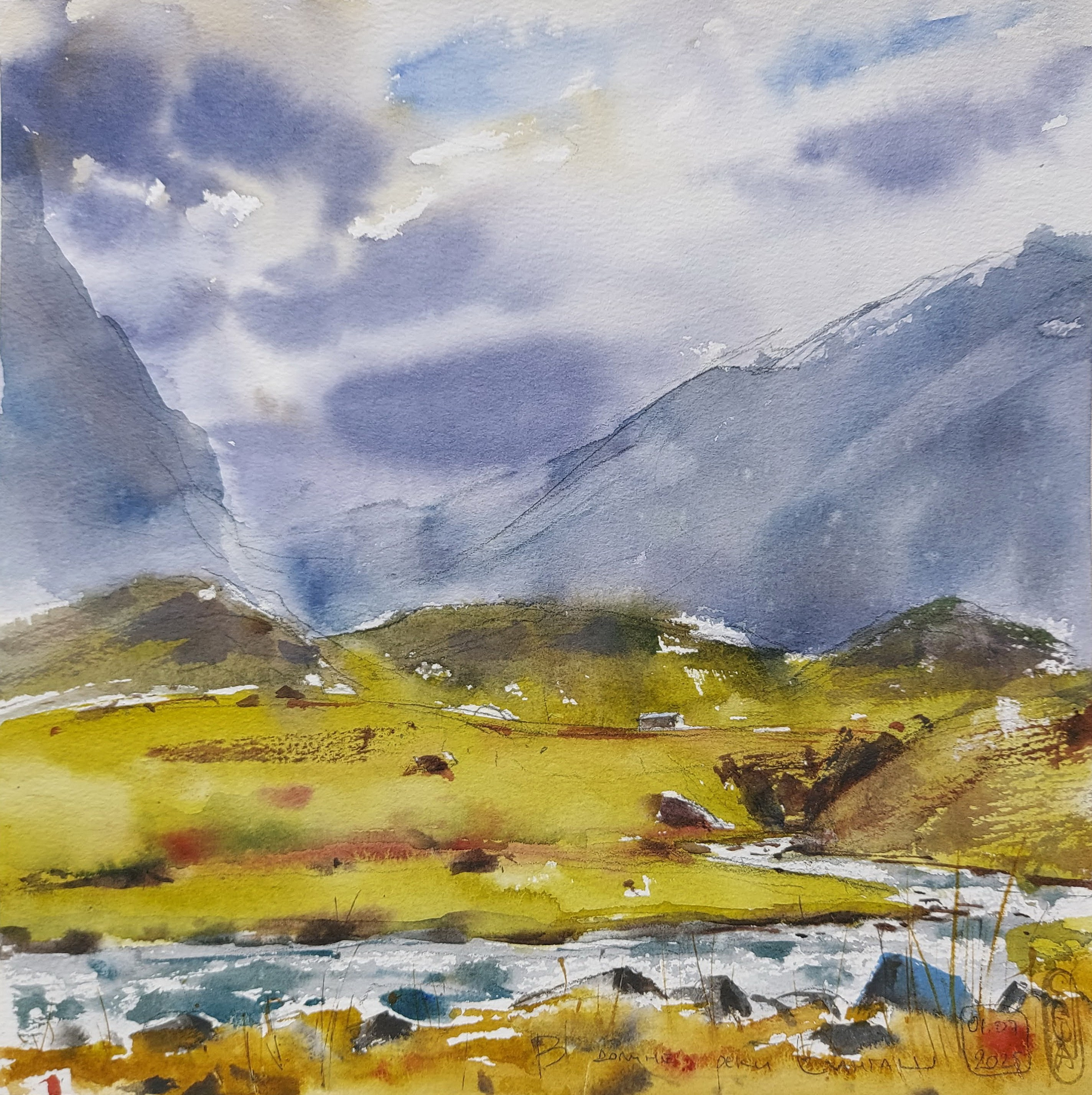 In the Elangash river valley | Altai Mountains, Russia | July 2025 | 26 x 26 cm