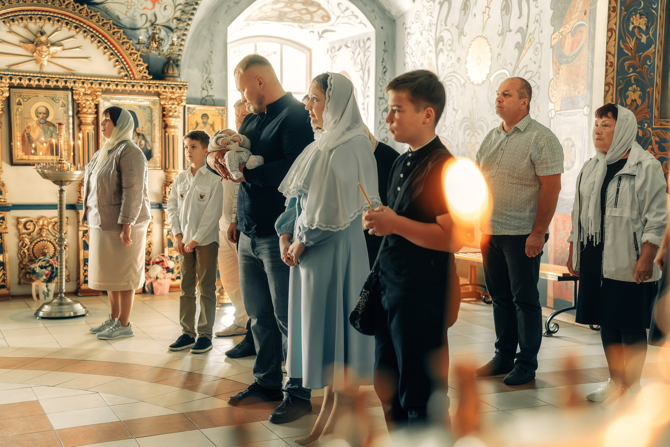 Крещение в церкви Воскресения Христова. Свадебный и репортажный фотограф в Воронеже Роман Янко