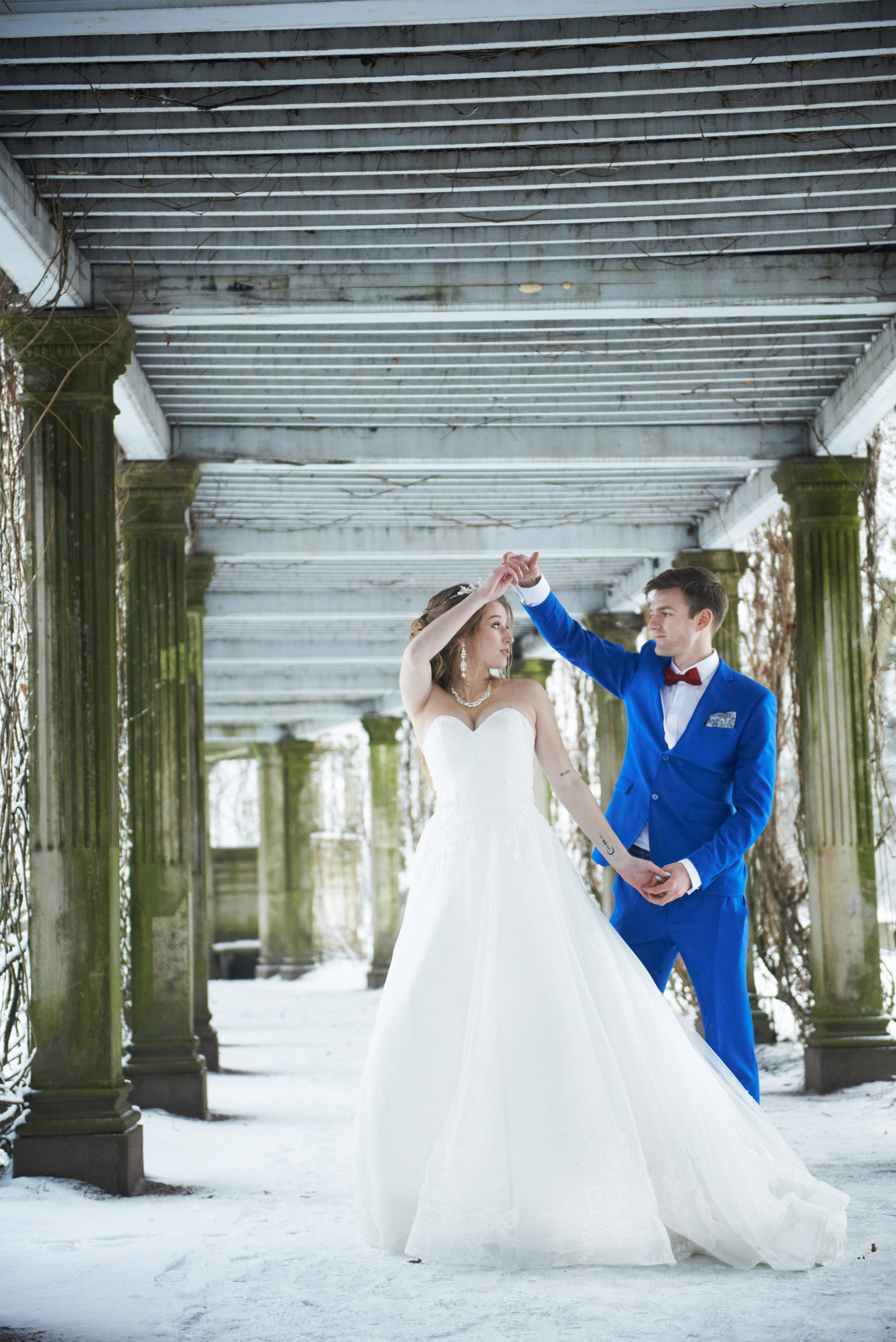 Надежда и Владислав (зимняя свадебная фотосессия в Пушкине в Екатерининском парке). Портретный, семейный и свадебный фотограф в Санкт-Петербурге и в Пушкине Ширяев Денис