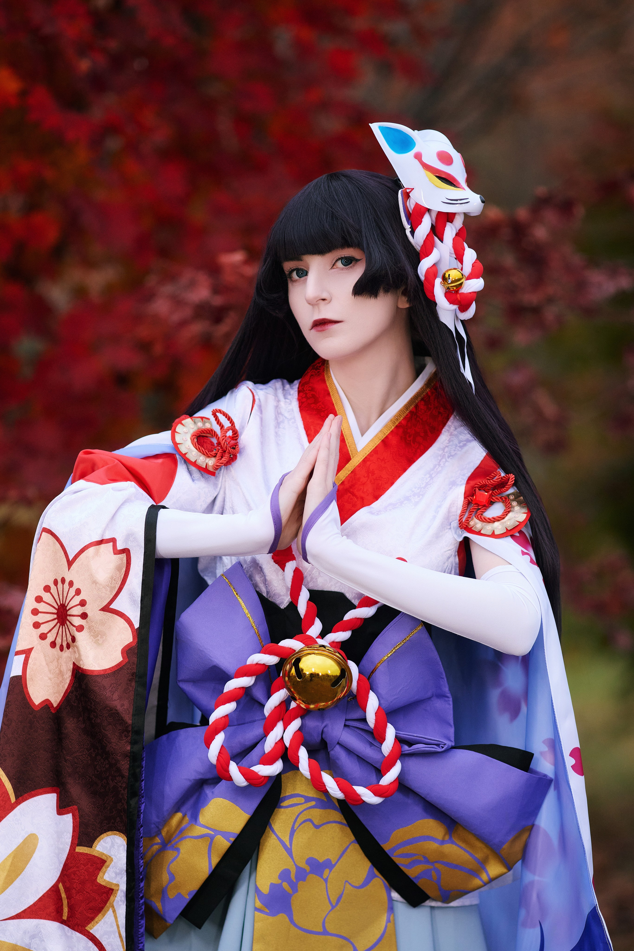 Юки-онна в лесу - идея для осеннего косплея